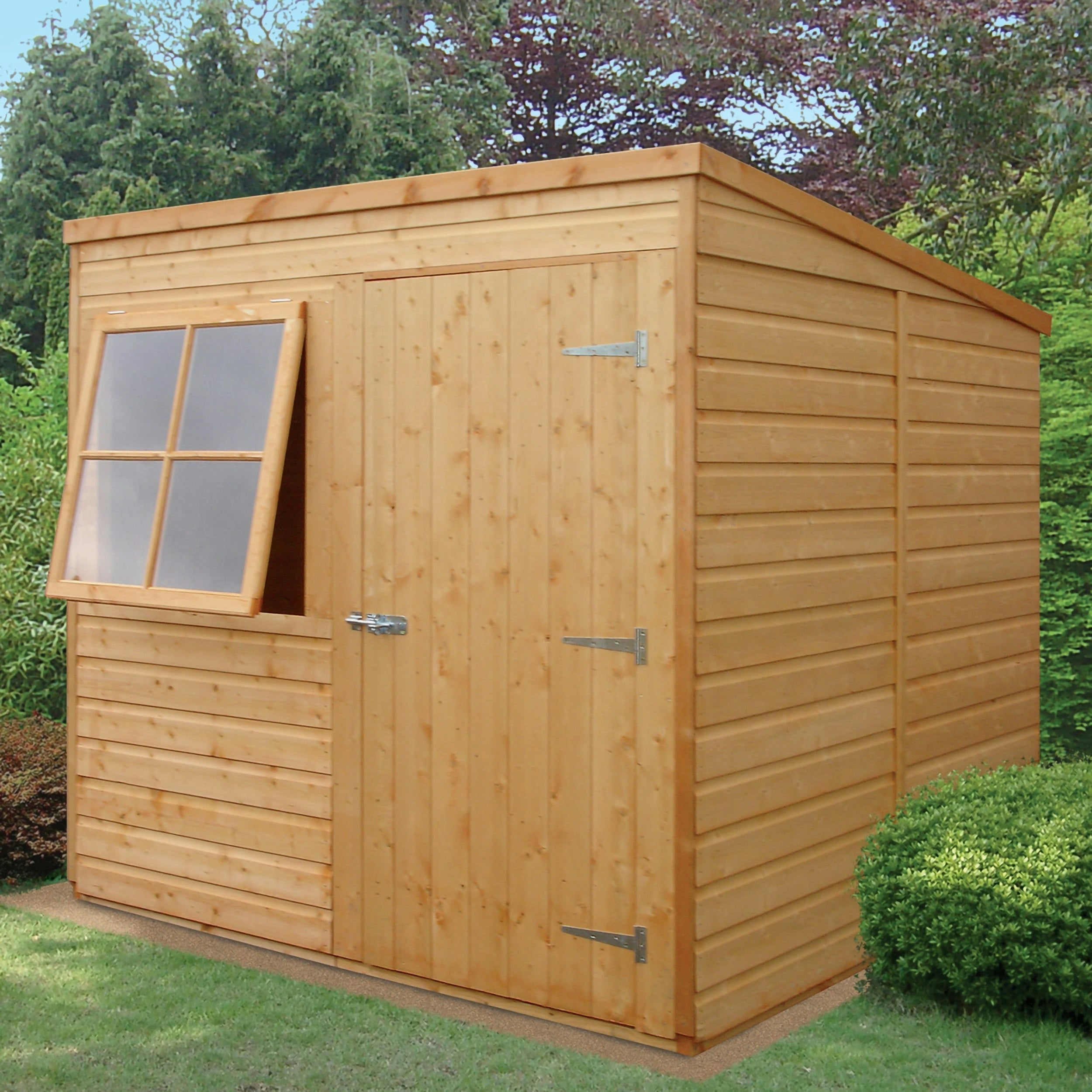 Rackhams 7X7 Double Door Pent Shed 12Mm Shiplap Interlock Cladding
