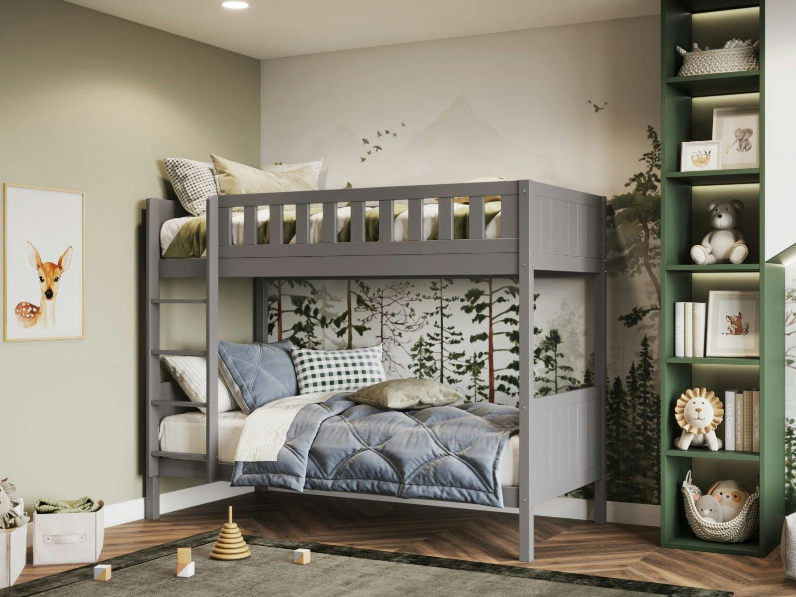 Flair Bea Wooden Grey Bunk Bed - Image 5