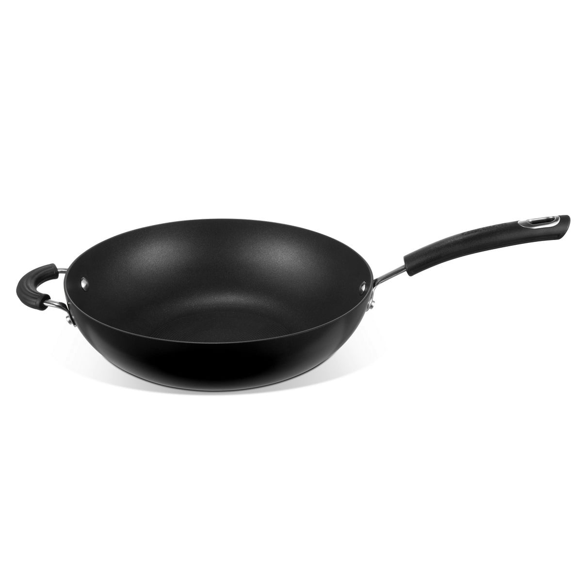 Rackhams Black Total Non-Stick Wok Pan - 30Cm - Aluminium - 30Cm