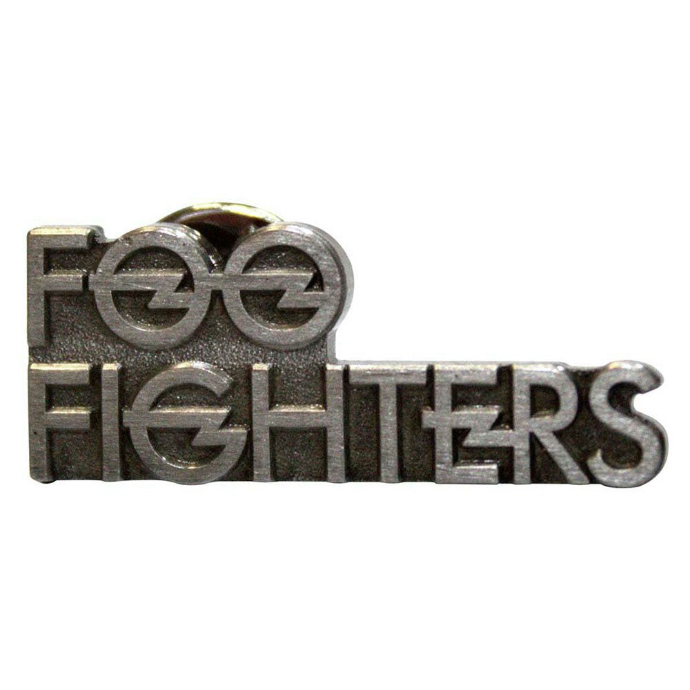 Paradiso Clothing Silver Foo Fighters Stacked Band Logo Pin Badge