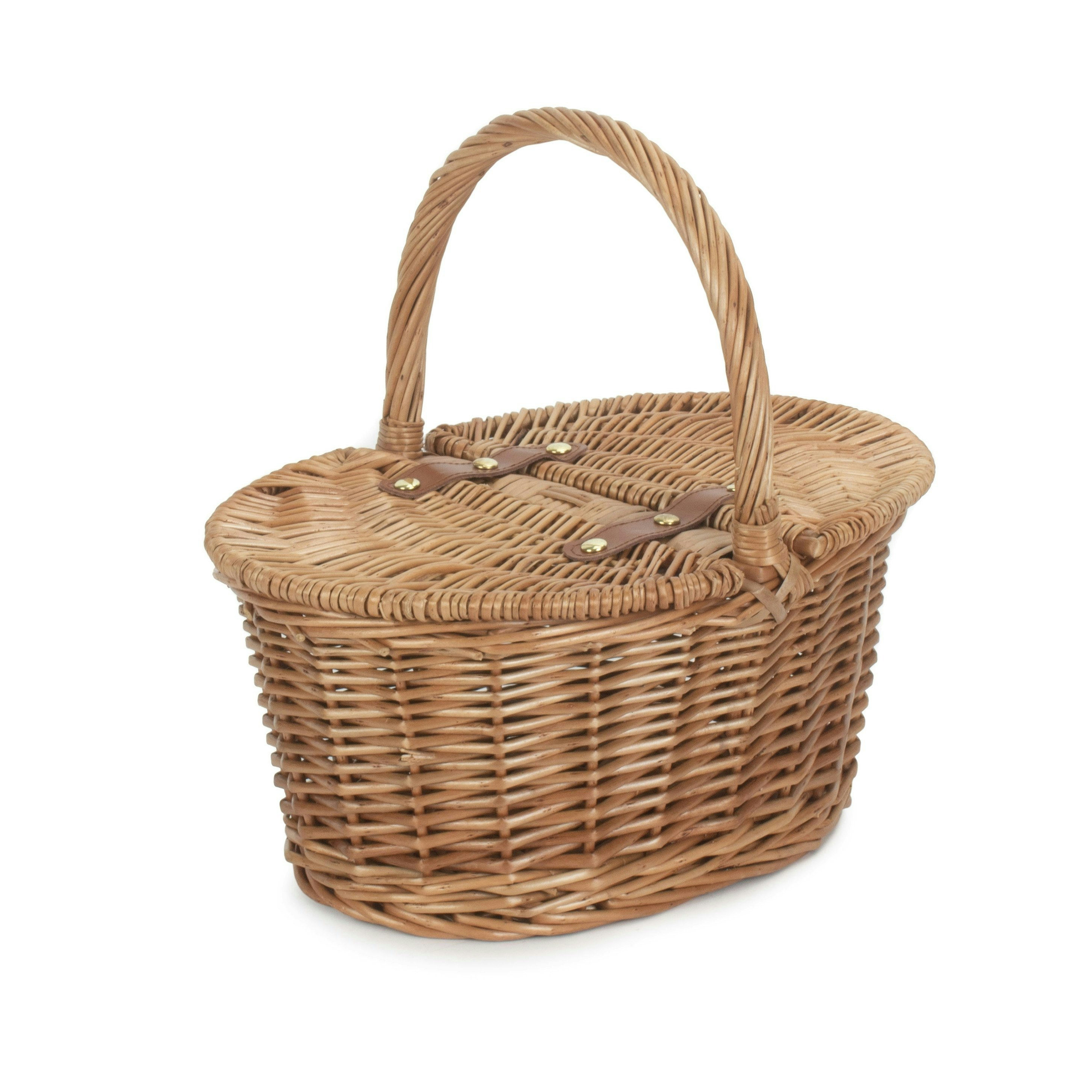 Red Hamper Red/Light/Brown Hamper Childs Steamed Finish Oval Wicker Picnic Basket