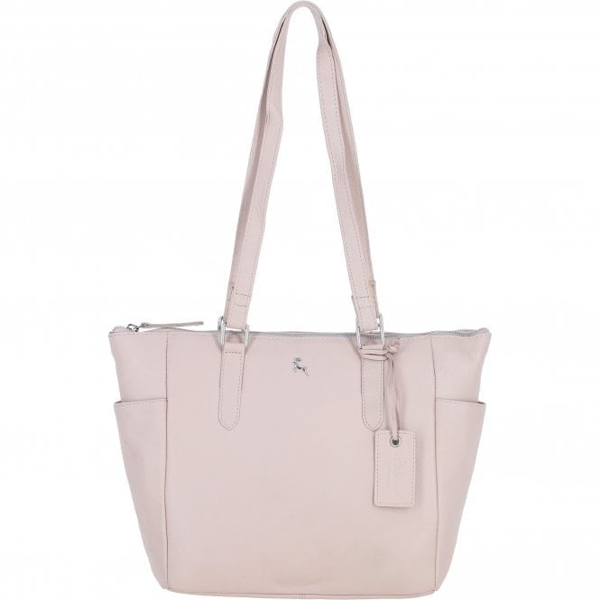 Ashwood Silver Elegant Real Leather Tote Bag: Oxford - Blush - Leather