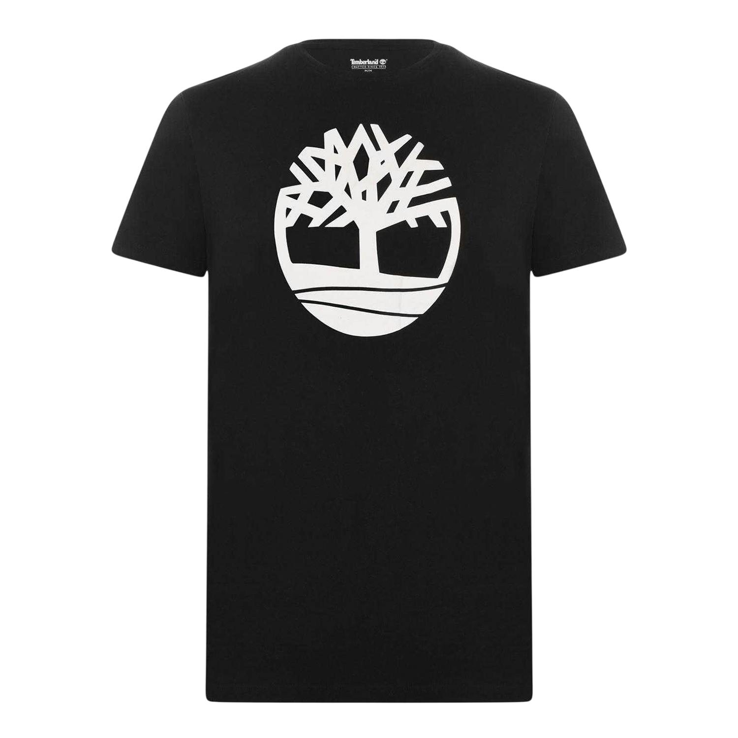 Timberland Men's Black Logo T-Shirt - S - 100% Organic Cotton