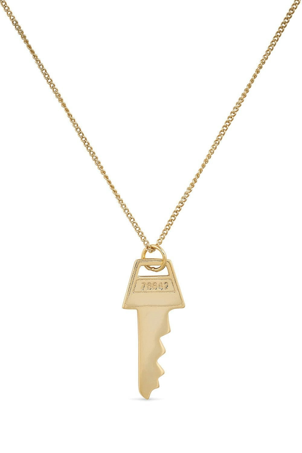 Elk & Bloom Gold 14K Key Necklace - 56Cm Full Necklace - Yes Please