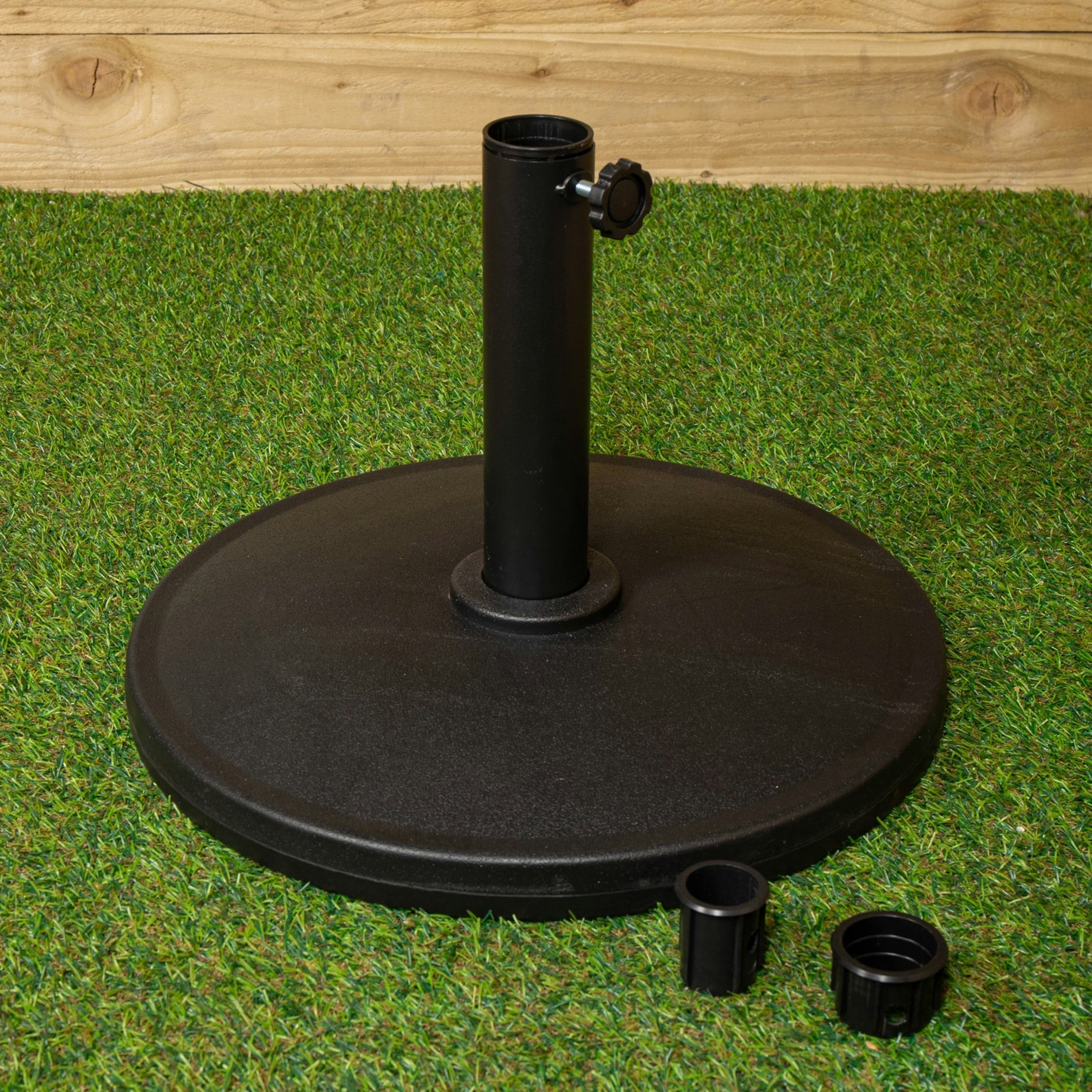 Rackhams Black 11Kg Heavy Duty Round Garden Patio Parasol Umbrella Base - Outdoor Umbrella & Parasols