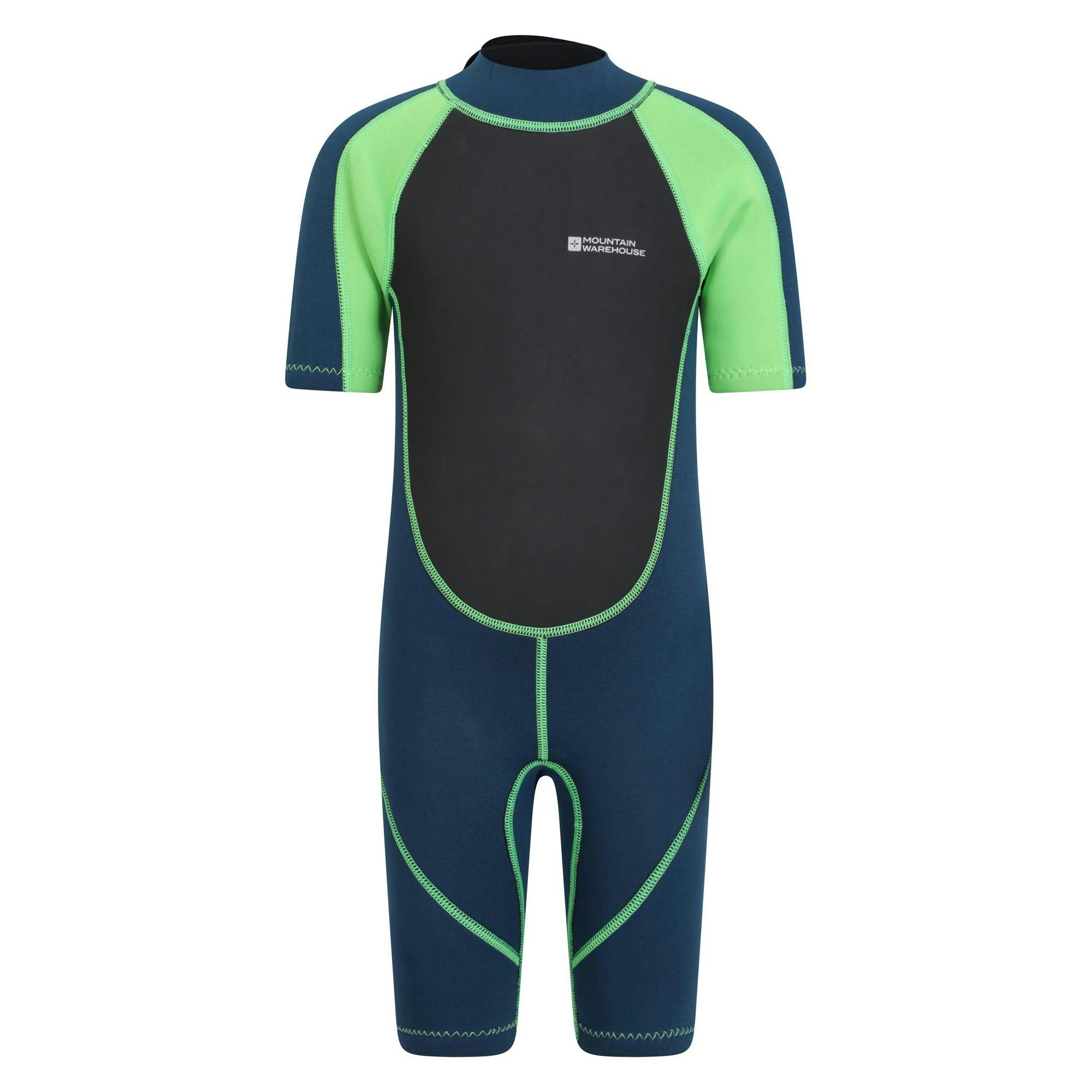 Mountain Warehouse Green Kids Contrast Panel Wetsuit - 13 Years