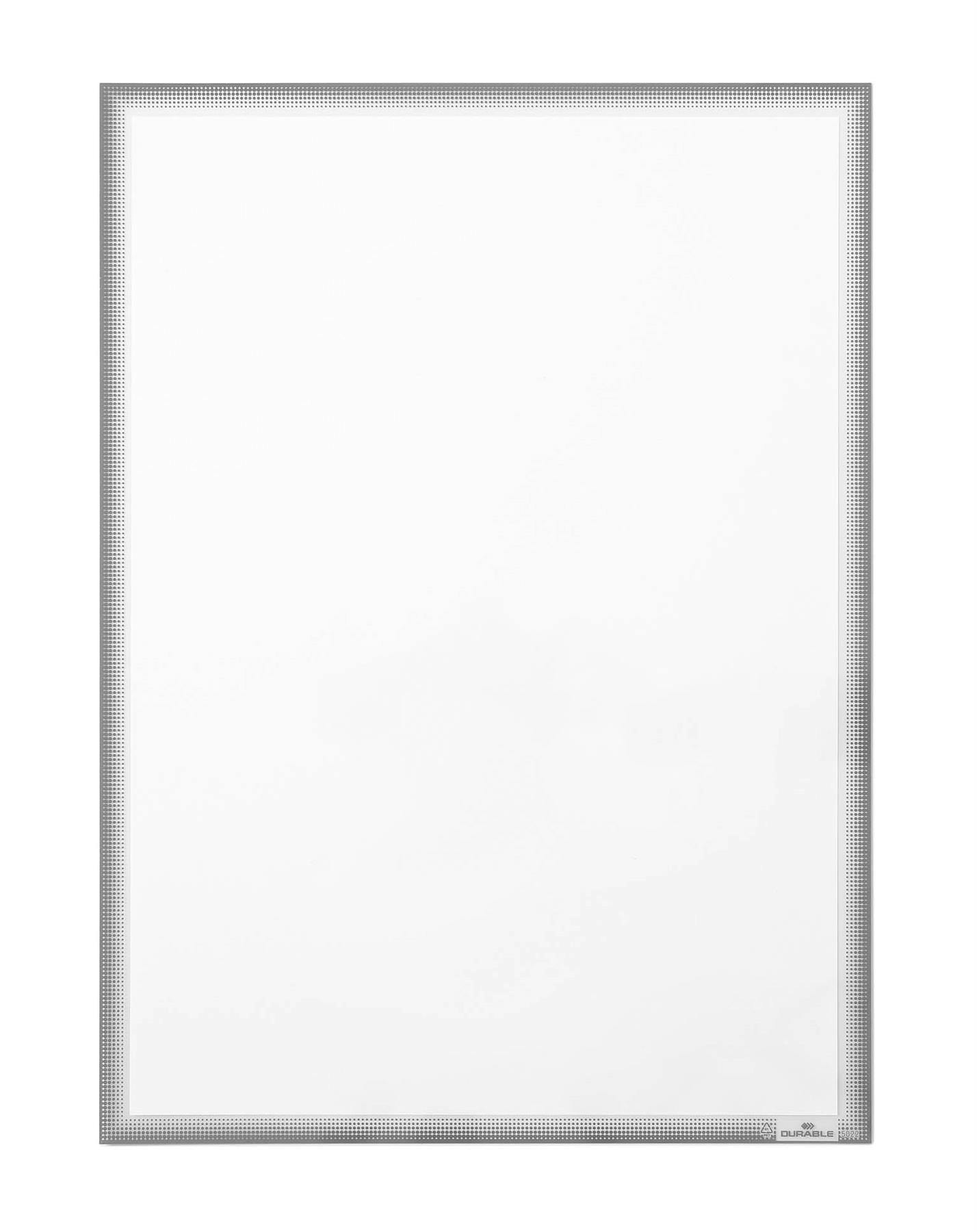 Rackhams Grey Static Cling Uv Info Pocket Signage For Glass | A3