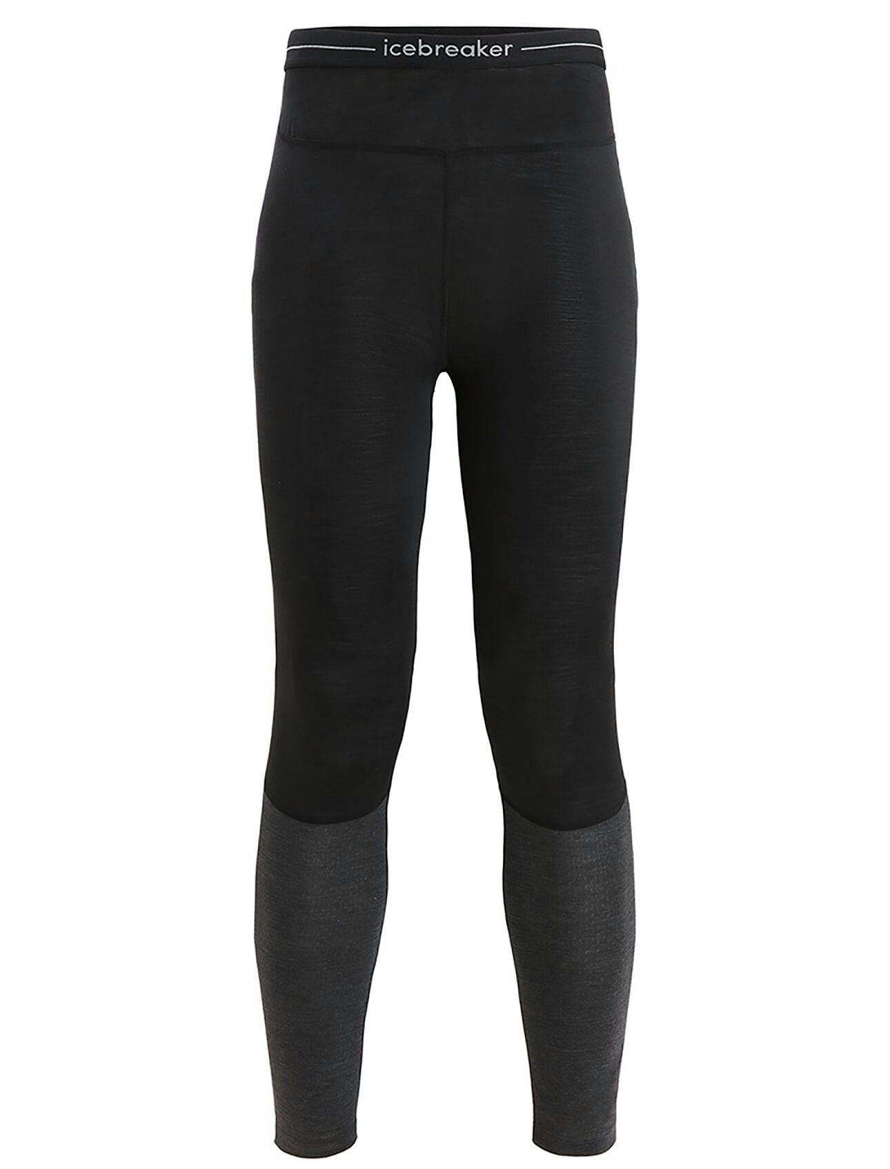 Icebreaker Women's Black/Grey Zoneknit 260 Leggings {Ic-0A56hj} - /Jet Heather - Medium