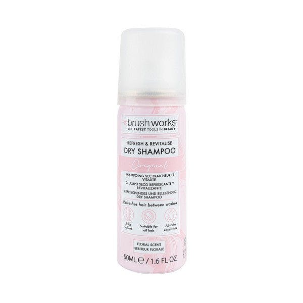 Brushworks Refresh & Revitalise Floral Dry Shampoo 50ml - Travel Size, No Rinse, Oil Absorbing Hair Refresher, Instant Volume, All Hair Types, Floral Scent, Vegan & Cruelty-Free - Image 5