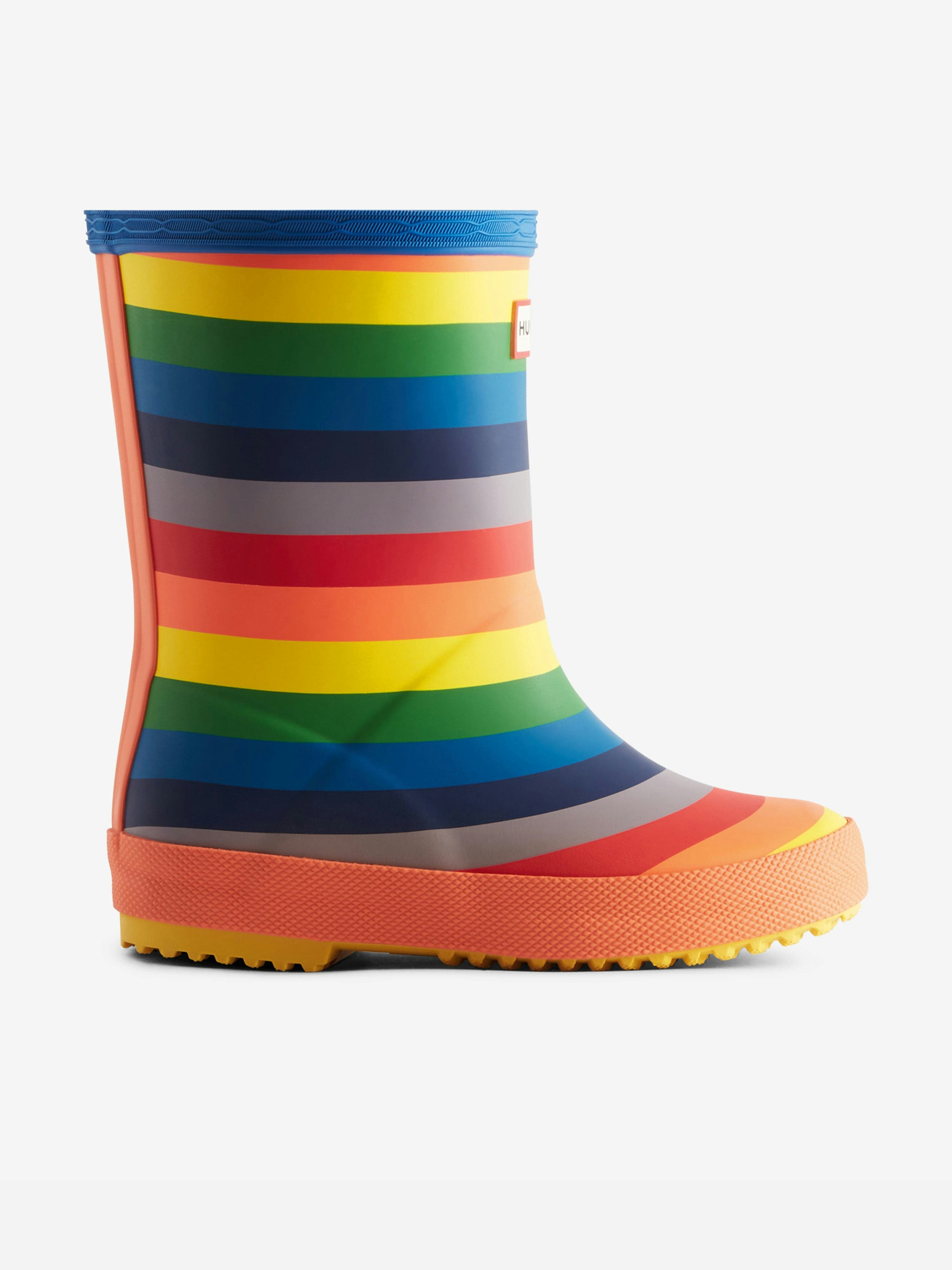 Hunter Unisex Kids Kids First Rainbow Wellington Boots In Multicolour - Multicoloured - Eu 21 Uk 4