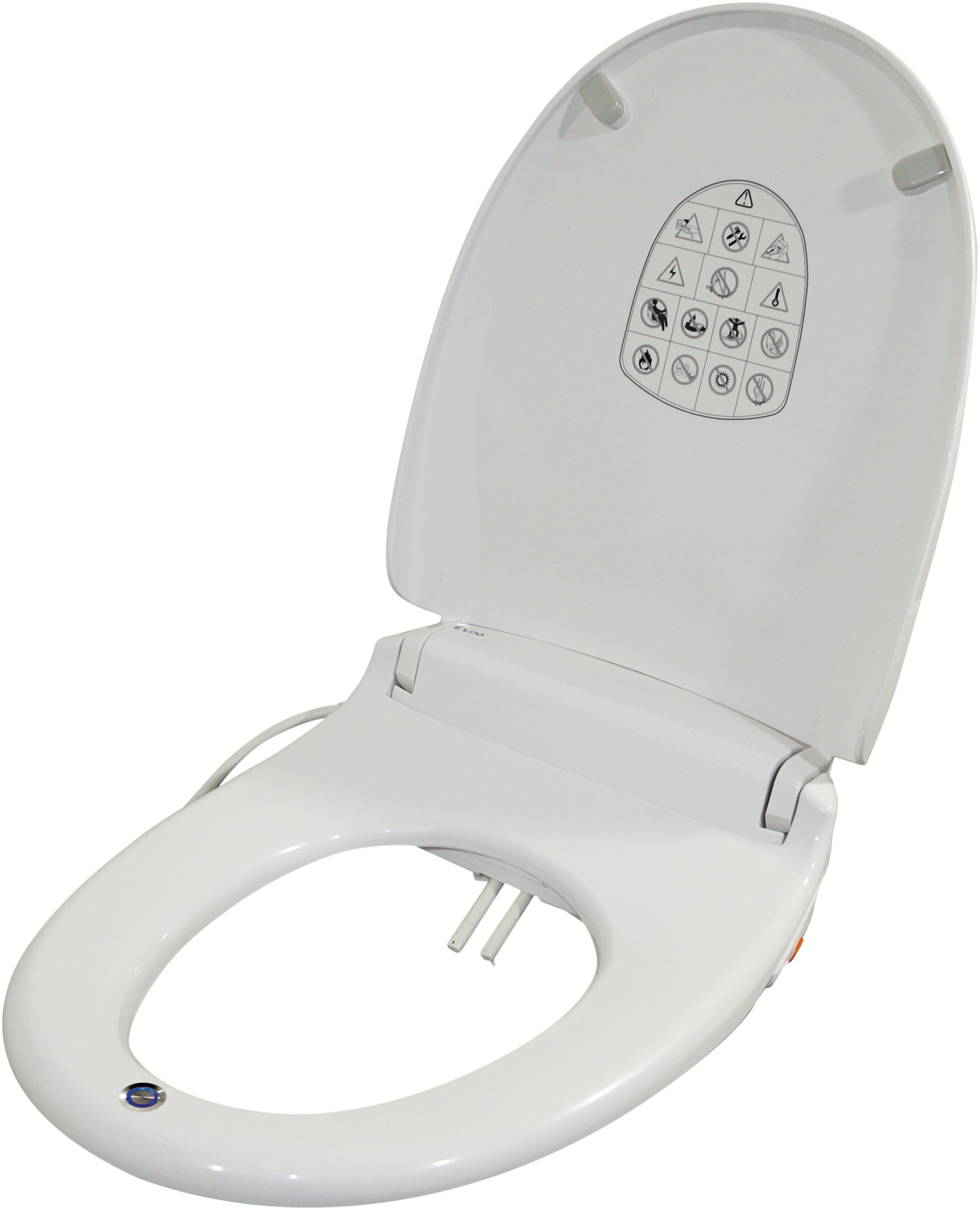 Aidapt Women's Light Toilet Seat With Bidet Cleaning Featuring A Warm Air Dryer Night And Heated Seat Round