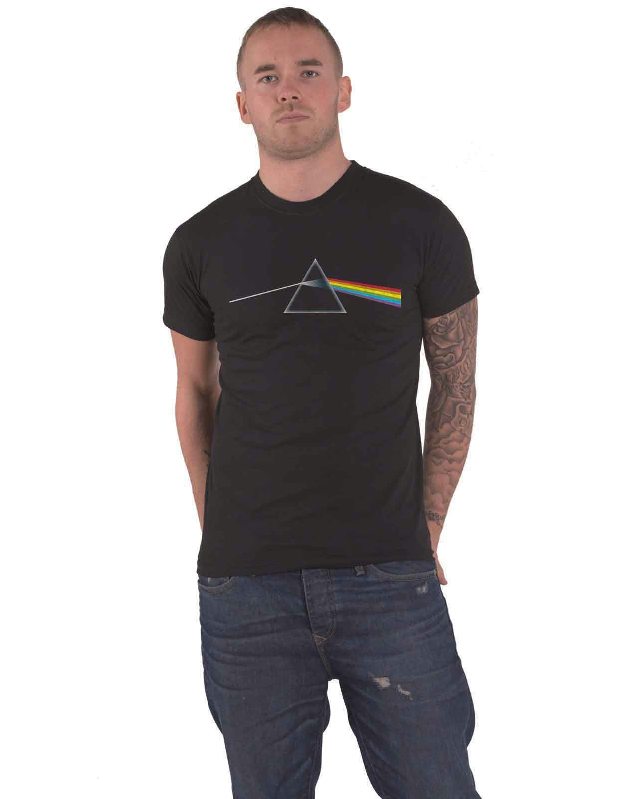 Paradiso Clothing Unisex Pink/Dark Floyd Side Of The Moon Album Cover T Shirt - S