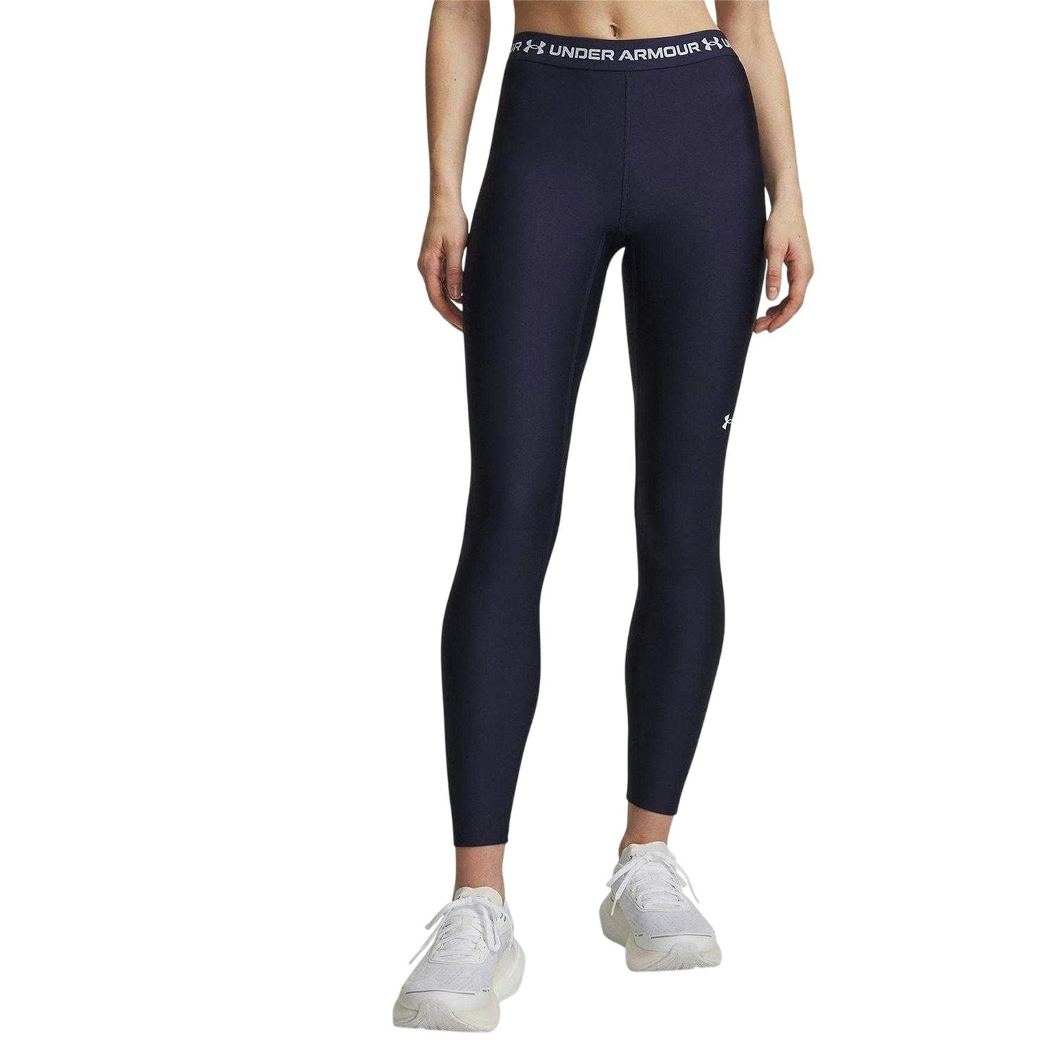 Under Armour Women's White Heatgear Leggings - Mid Navy/ - 16 Uk R - Mid Navy/ - 87% Polyester/13% Elastane