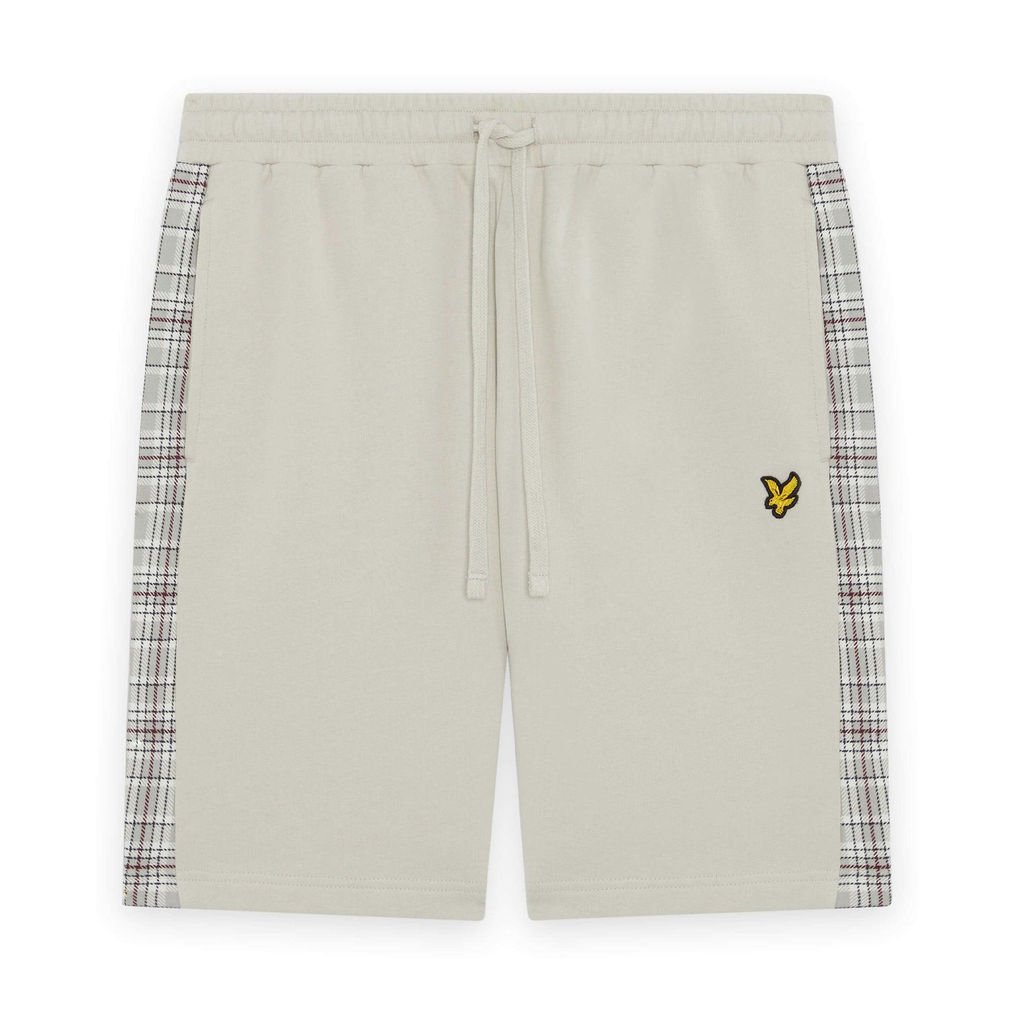 Lyle & Scott Check Panelled Sweat Shorts Cove - Xl