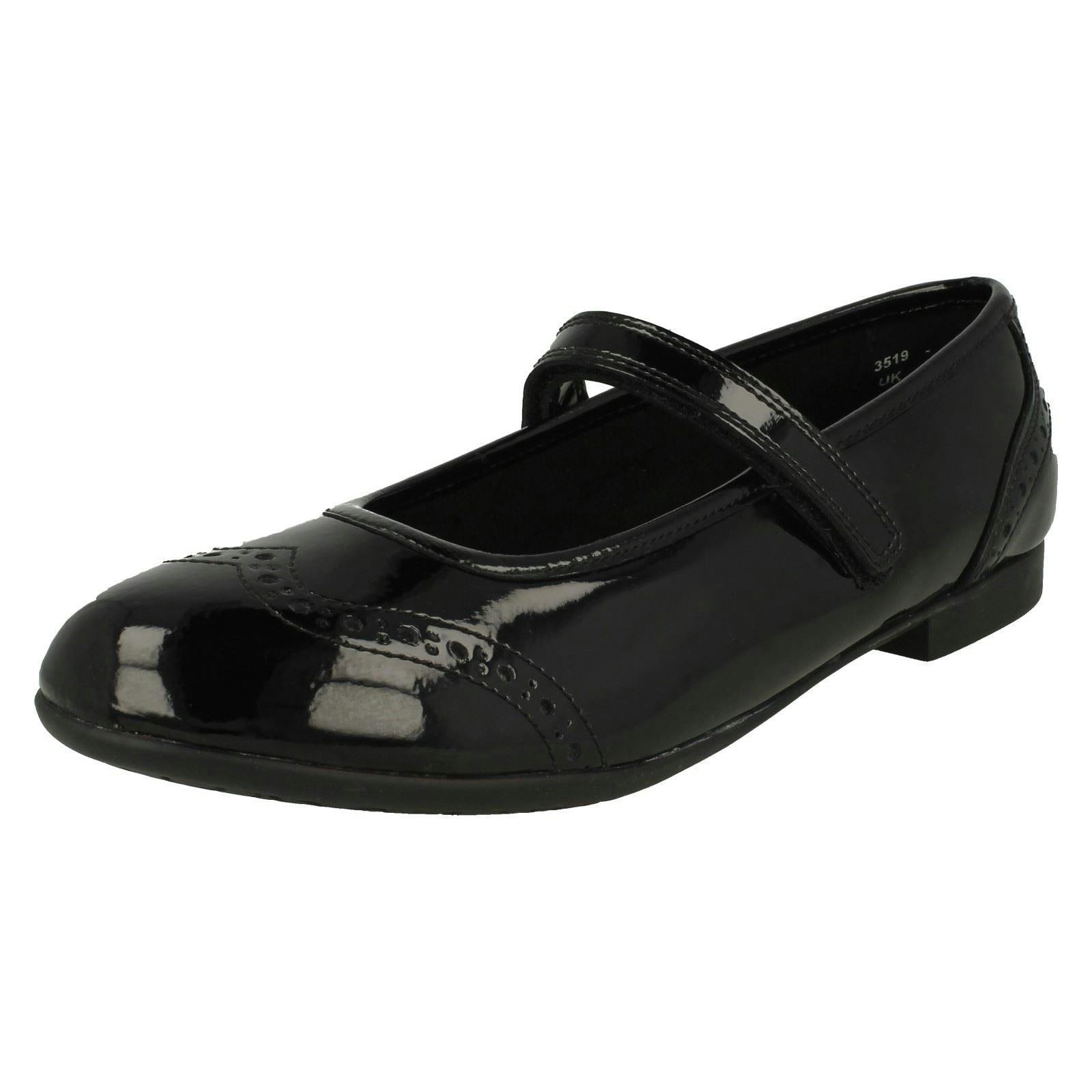 Start-Rite Girls Black Angry Angels By Brogue Detailed School Shoes Impress - Patent - Uk 3.5 Child - W