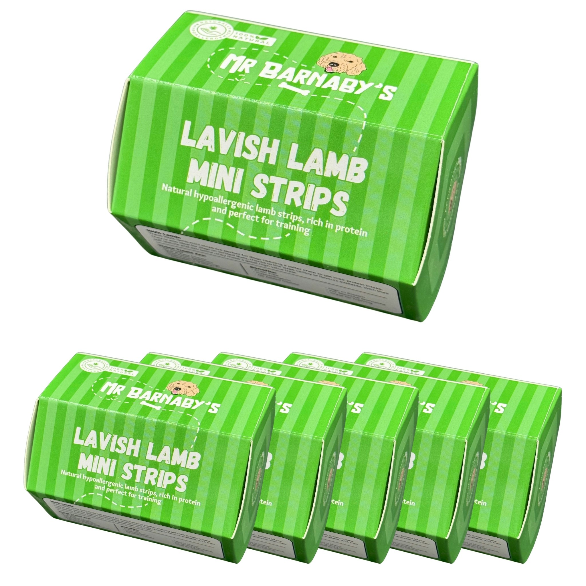 Mr Barnaby’s Grain Mr Barnaby's Lavish Lamb Mini Strips Dog Treats (Pack Of 6) - 6 Pack Of Size 6