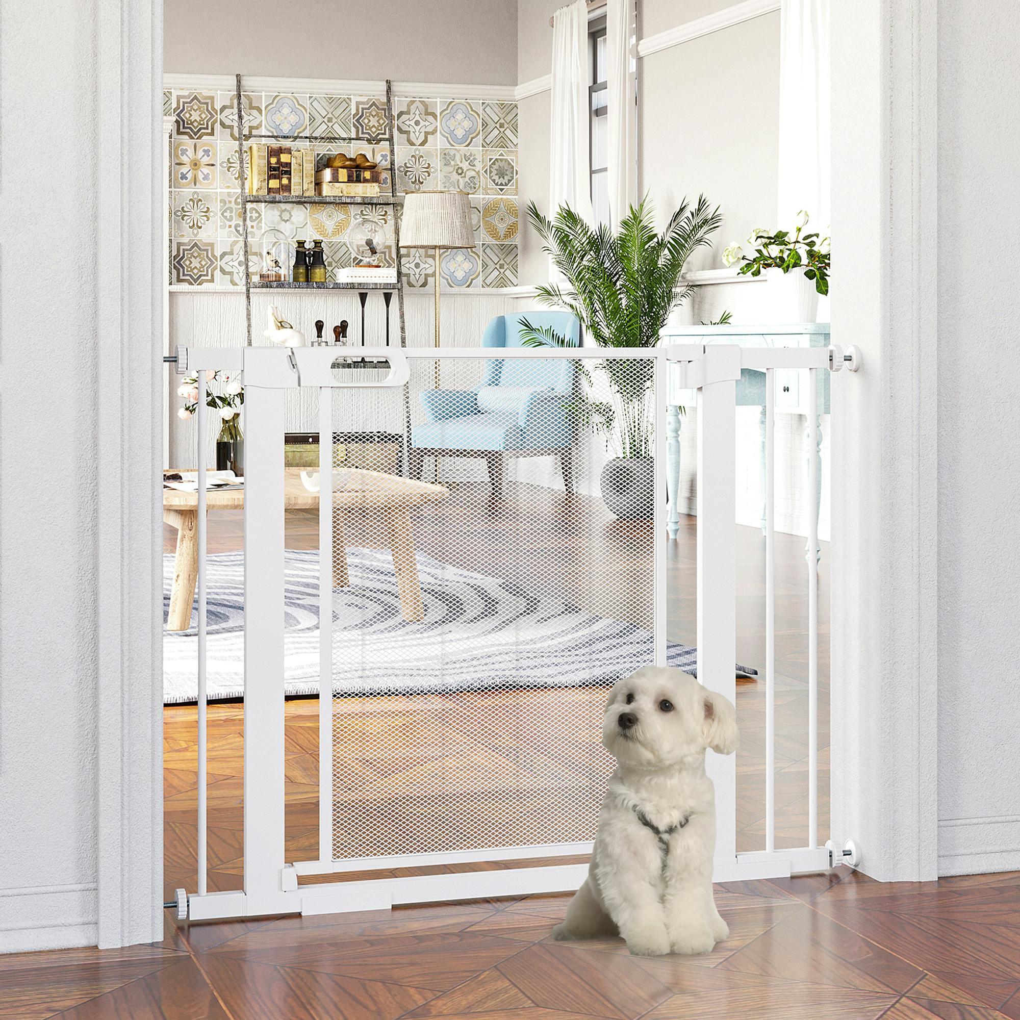 B&Q - Pressure Fit Safety Gate For DoorsDog Gate W/ Auto Close75-103 CmWhite - Image 5