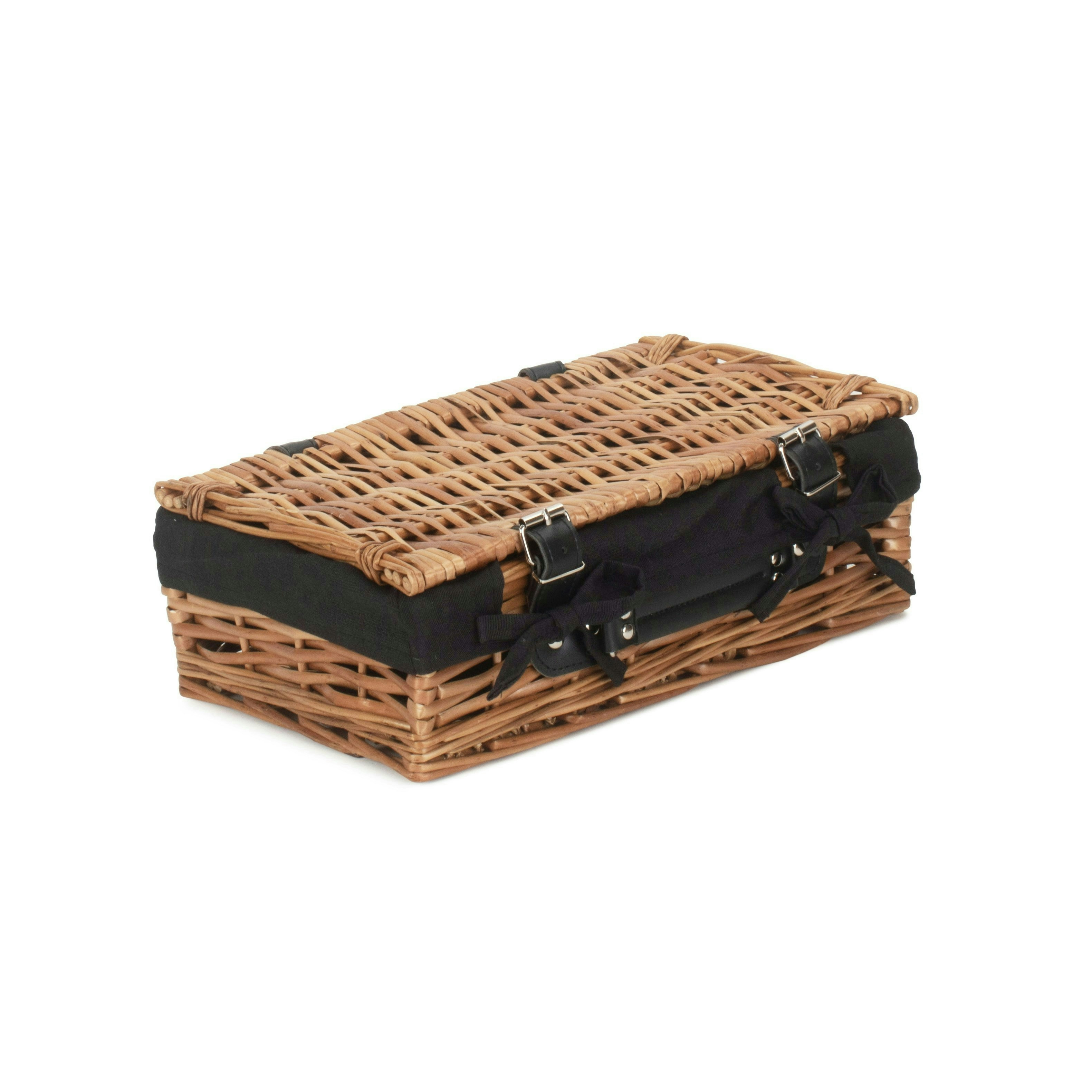 Red Hamper Red/Black Hamper 34Cm Split Willow Wicker Packaging Basket