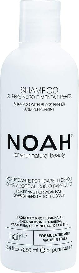 Noah Black 1.7 Weak Hair Shampoo With Pepper & Peppermint 250Ml