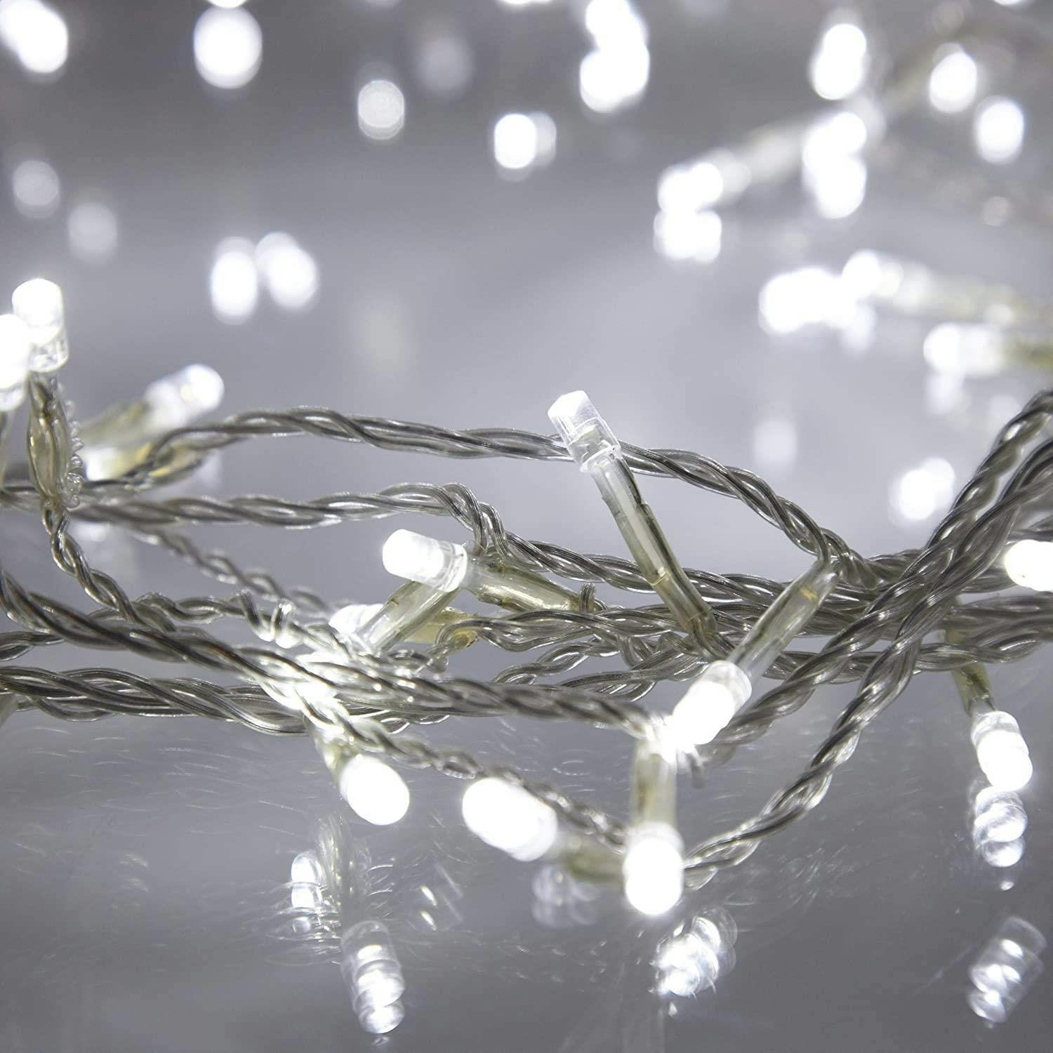 Rackhams White Battery Operated Cool Led Wire String Fairy Lights In 20, 40 Or 80 Led Sizes - 20 Leds - String Lights