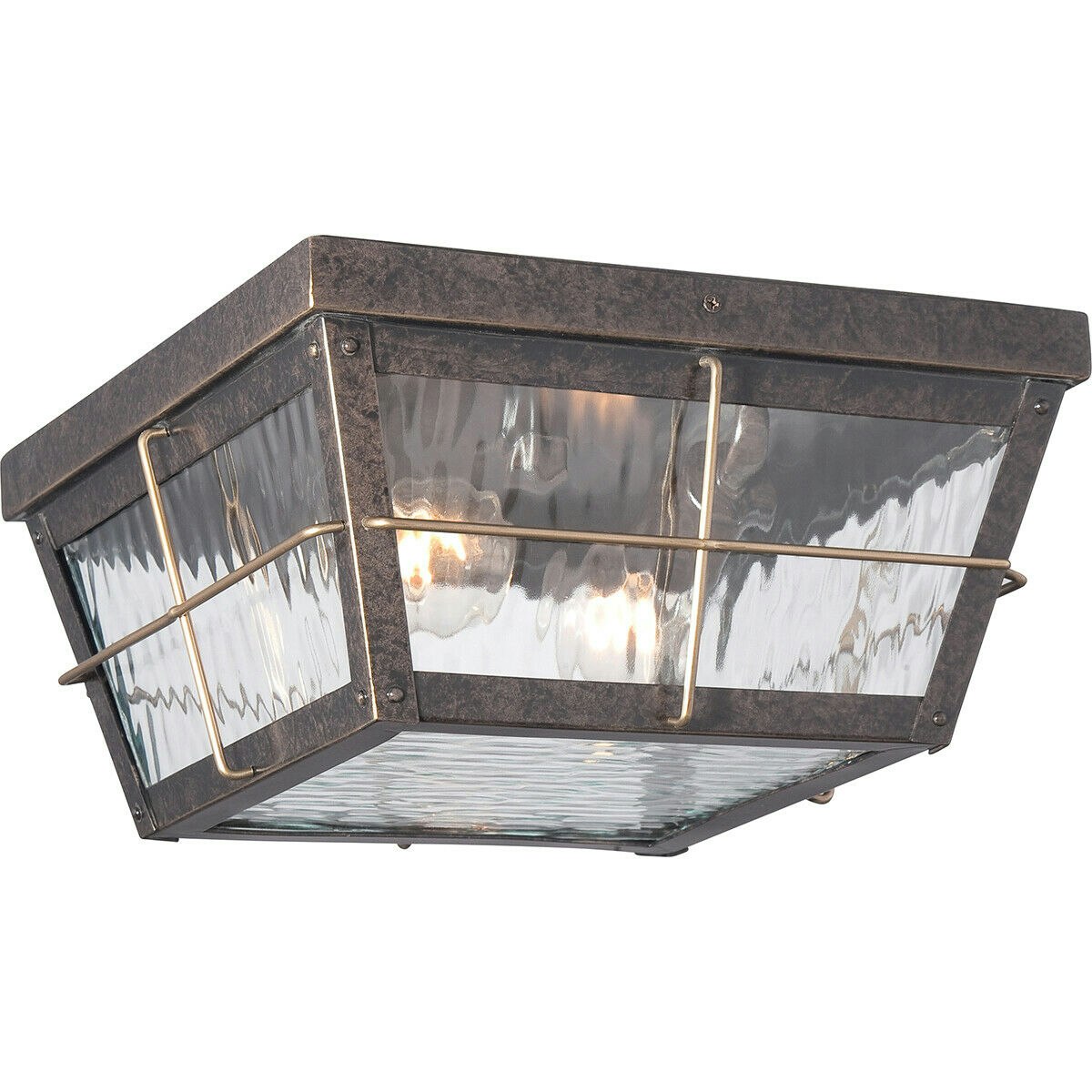 Loops Light/Bronze Outdoor Ip44 Bulb Flush Imperial Led E27 60W Size 2