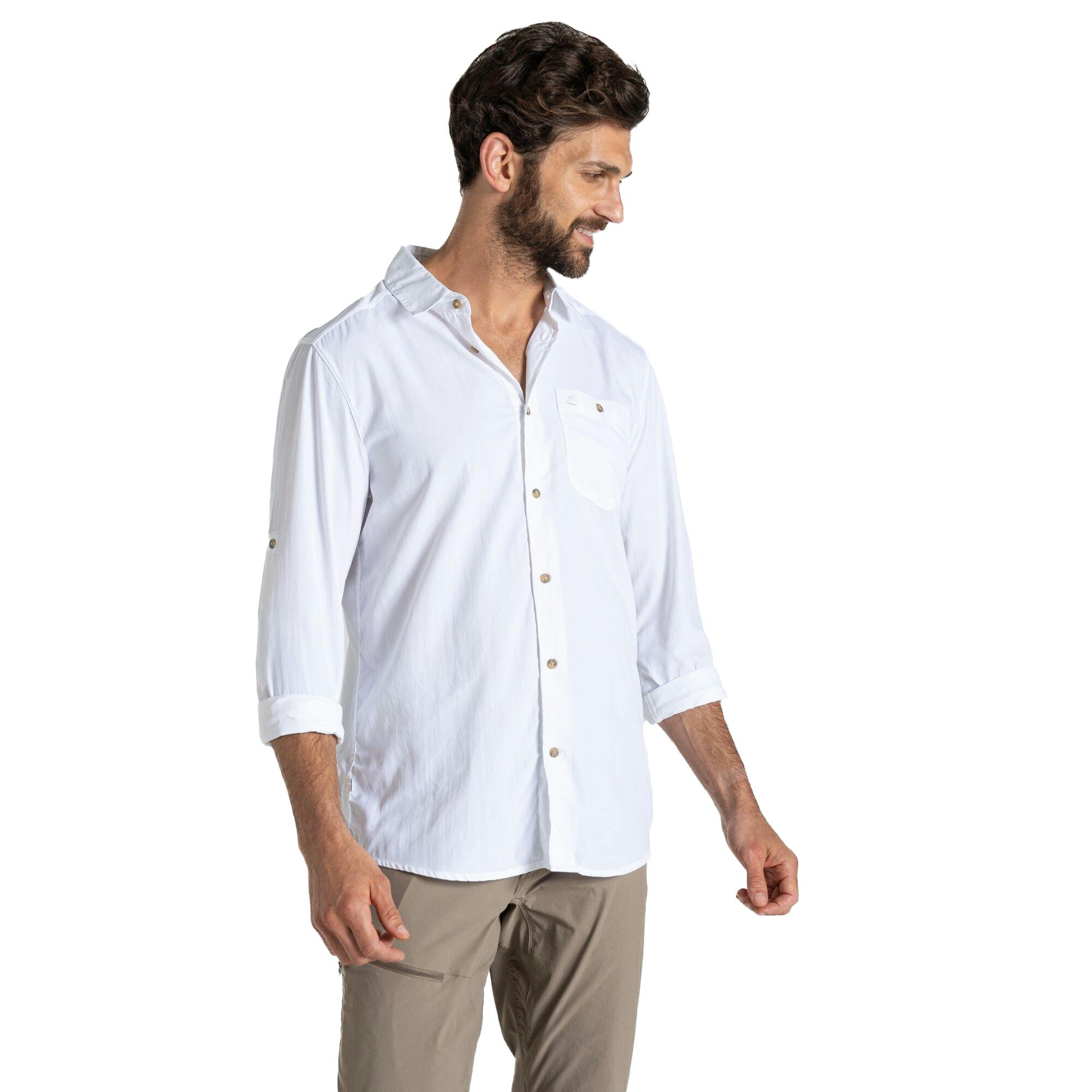 Craghoppers Men's White Nuoro Ii Nosilife Shirt - Xl - 100% Polyamide