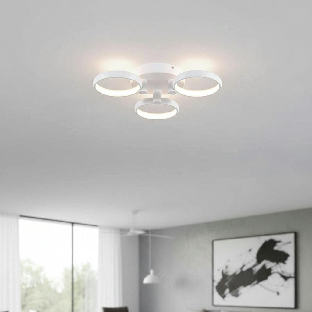 Rackhams White/Light 18 Watt Ring Design Led Flush Ceiling