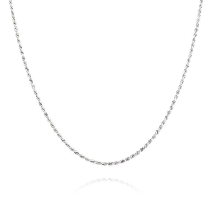 Spero London Silver Sterling Rope Chain Necklace