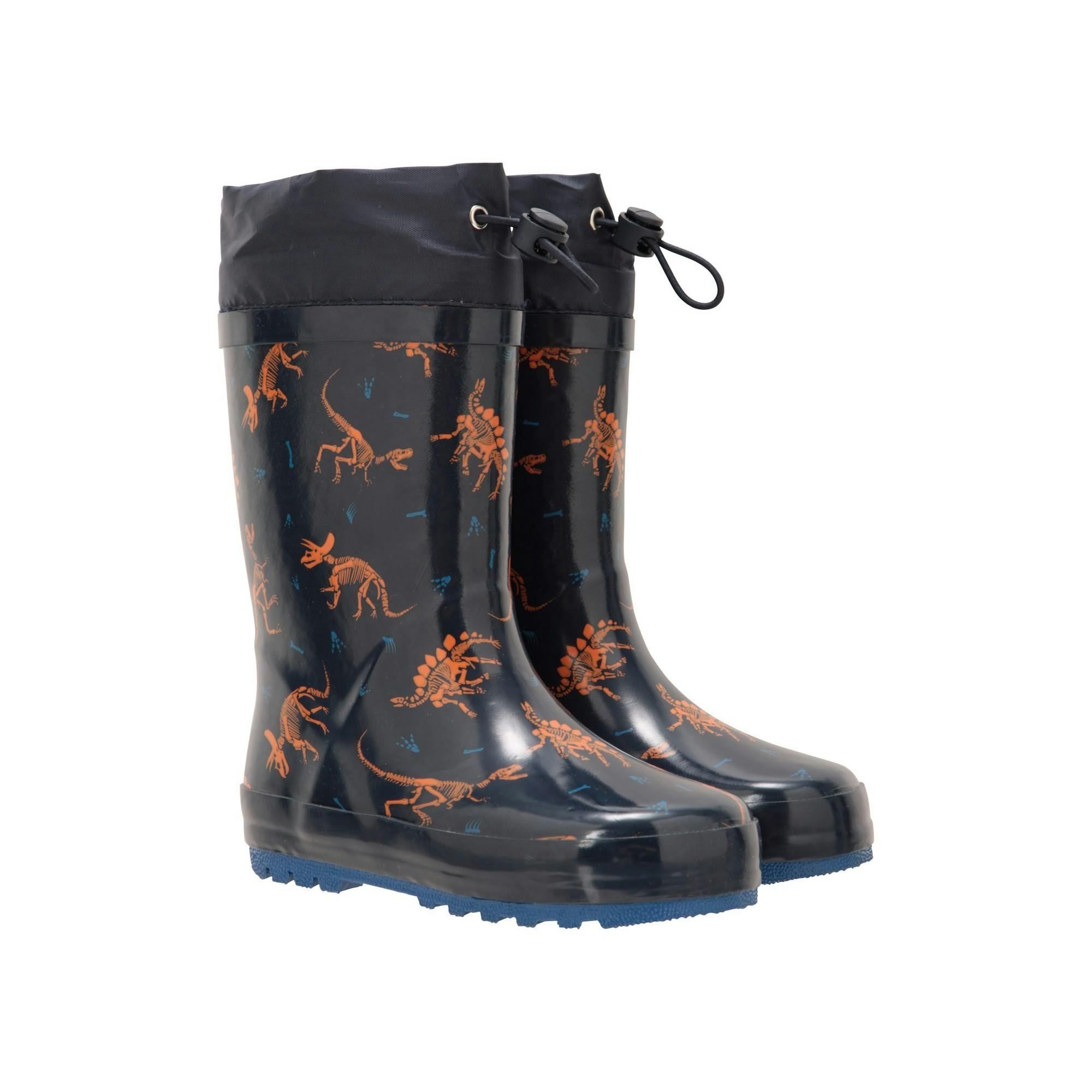 Mountain Warehouse Childrens/Kids Dinosaur Skeleton Wellington Boots - Teal - 7 Uk Child - Teal