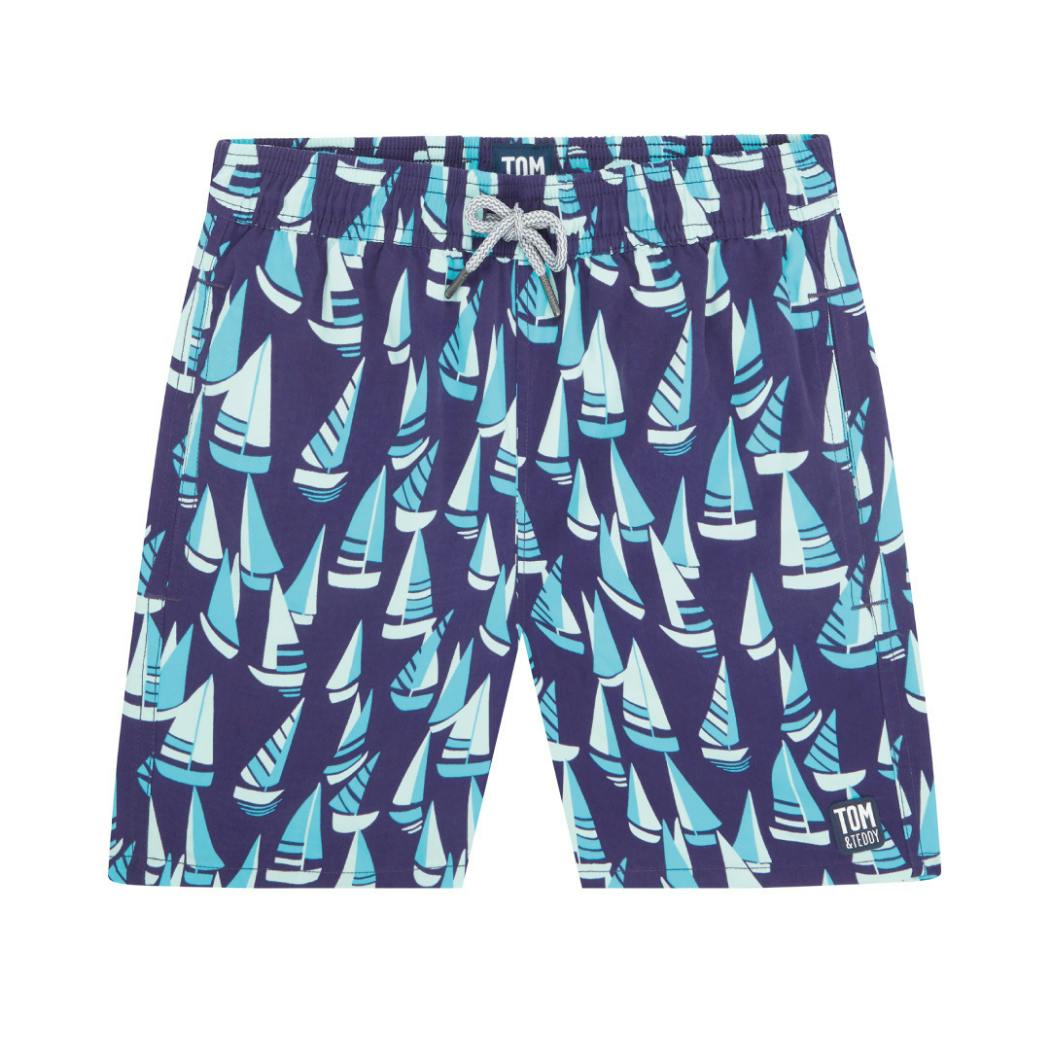 Tom & Teddy Boys Sky Blue Mulberry & Boats - 9-10