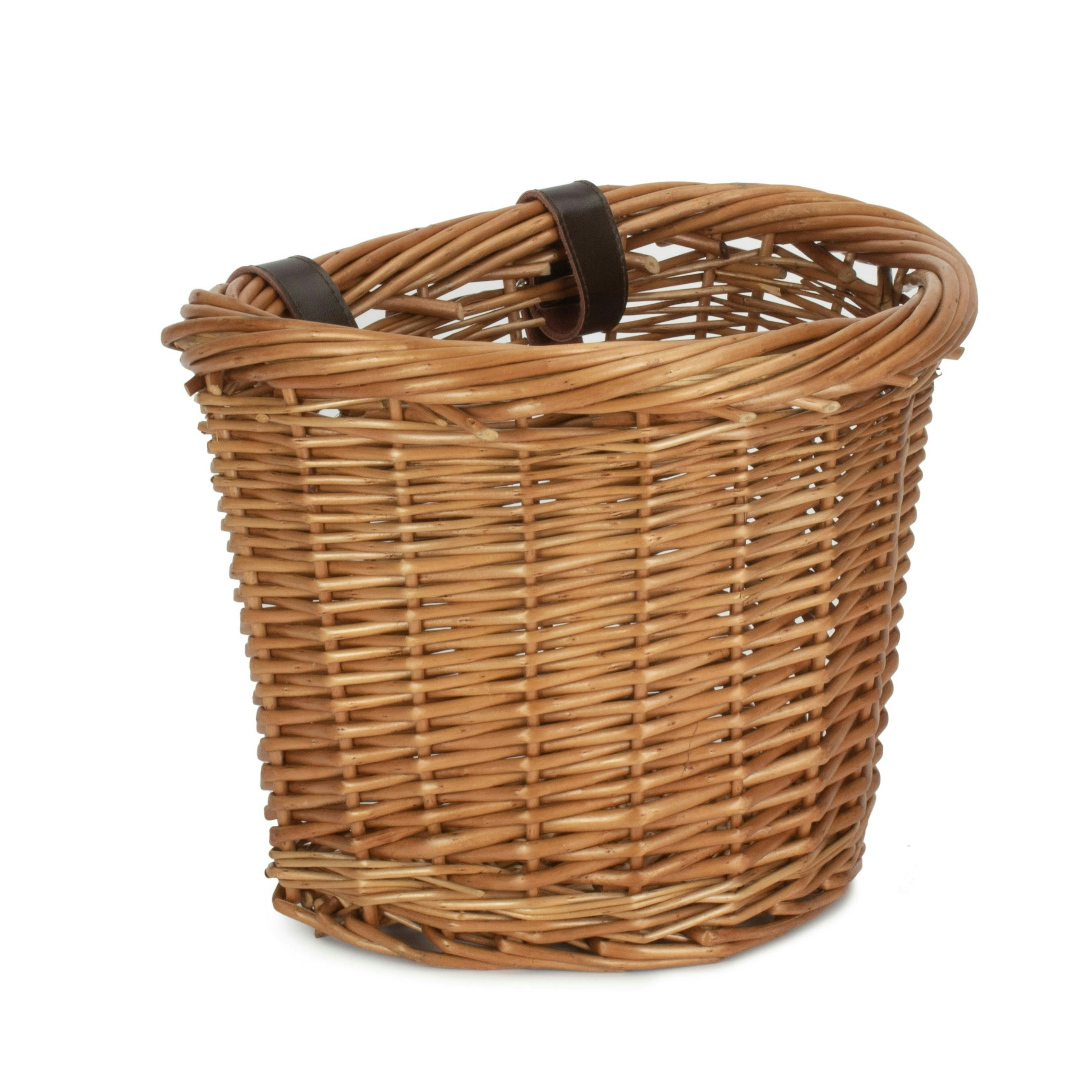 Red Hamper Red/Brown Hamper Front Fixing Heritage Oval Wicker Bicycle Basket - One Size - Bicycle Basket