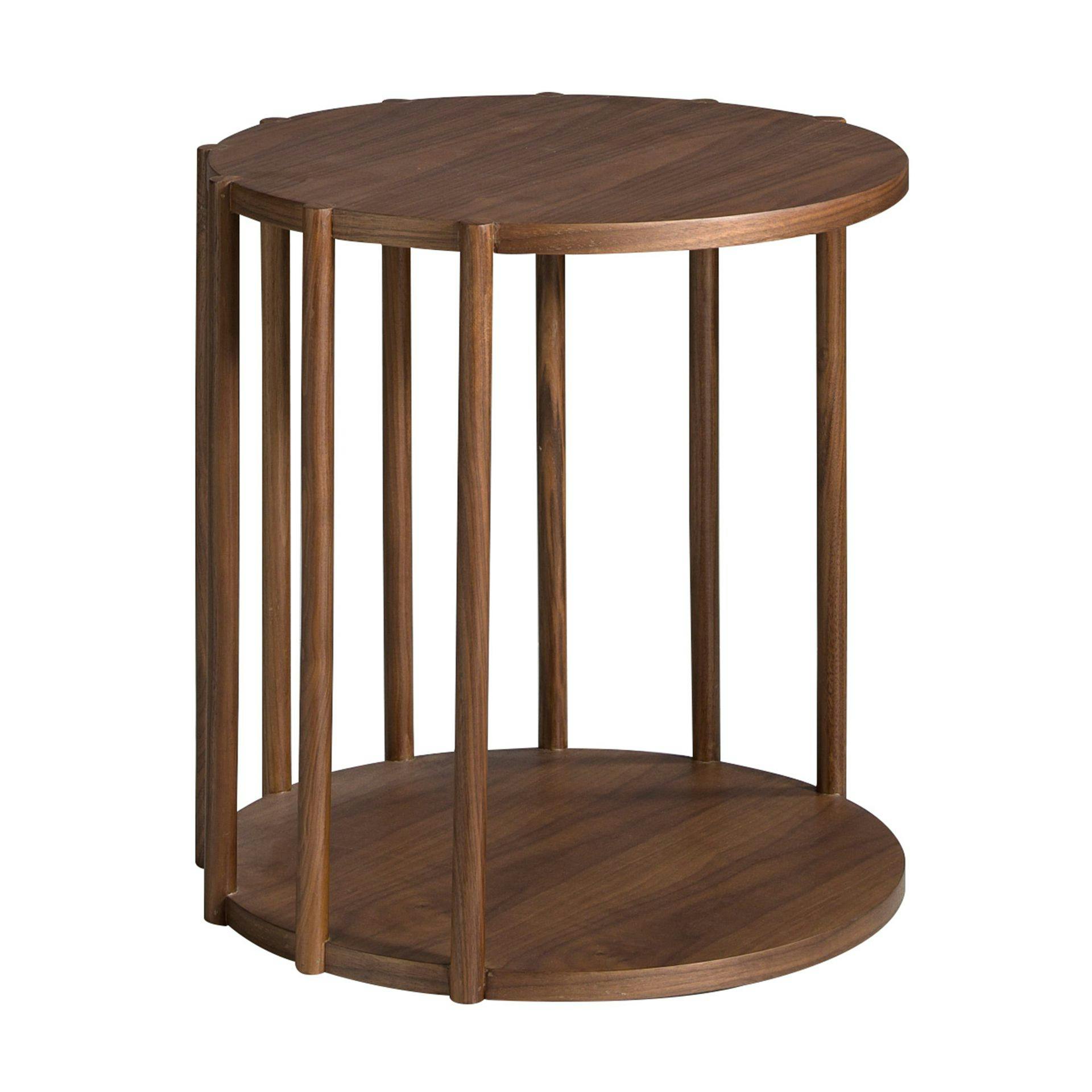 Rackhams Round Walnut Corner Table 2039