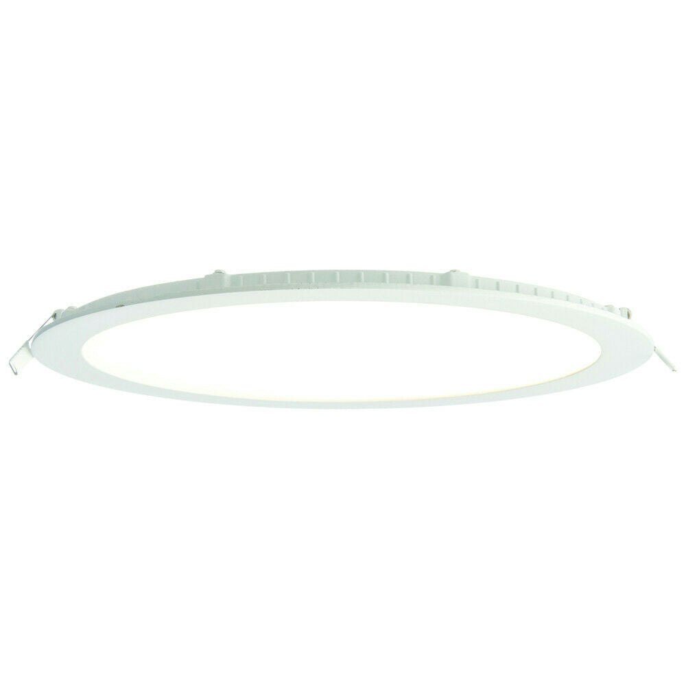Rackhams Light/White Ultra Slim Round Flush Ceiling 24W Cool Led 4000K Corridor Lamp Size 2