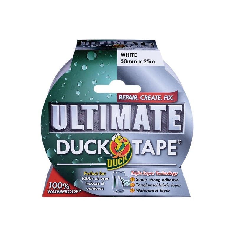 Rackhams White Duck Tape Ultimate - Multi Colour - 25M - Multi Colour