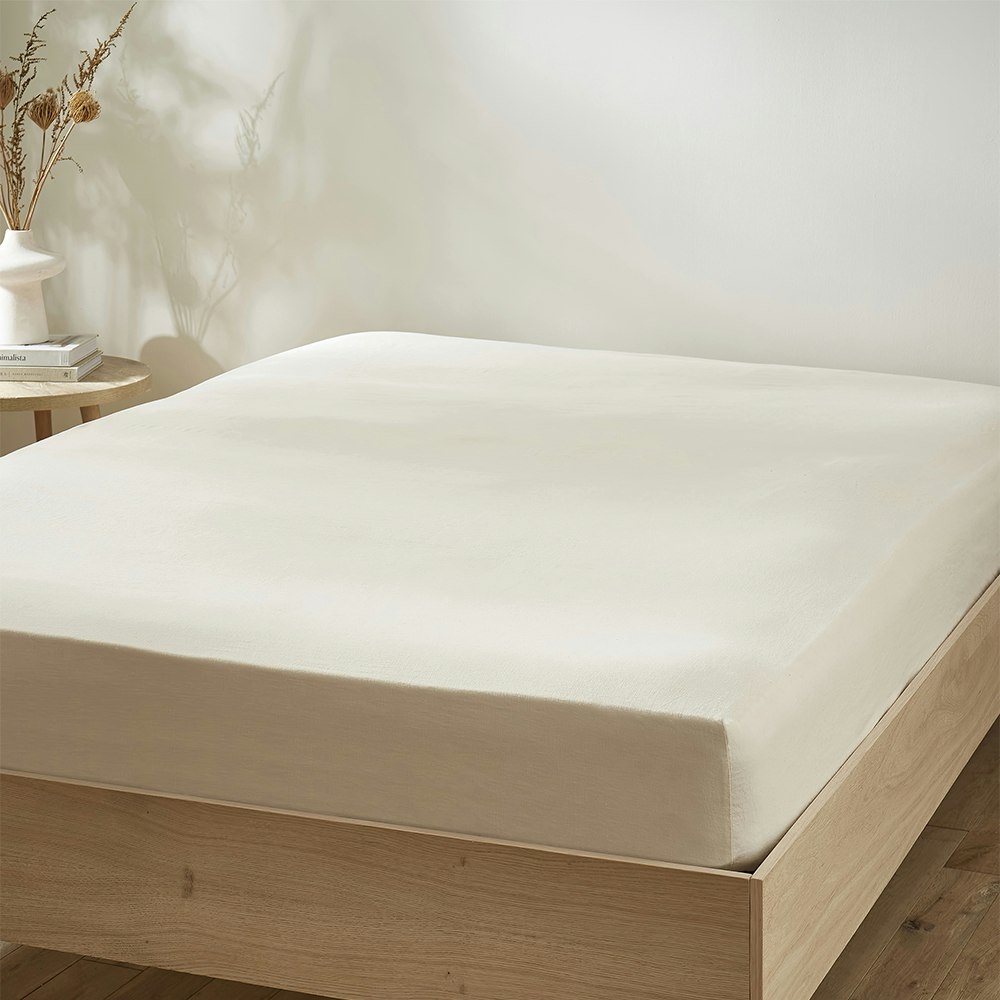 Martex Ivory Touch Of Linen Fitted Sheet - Double