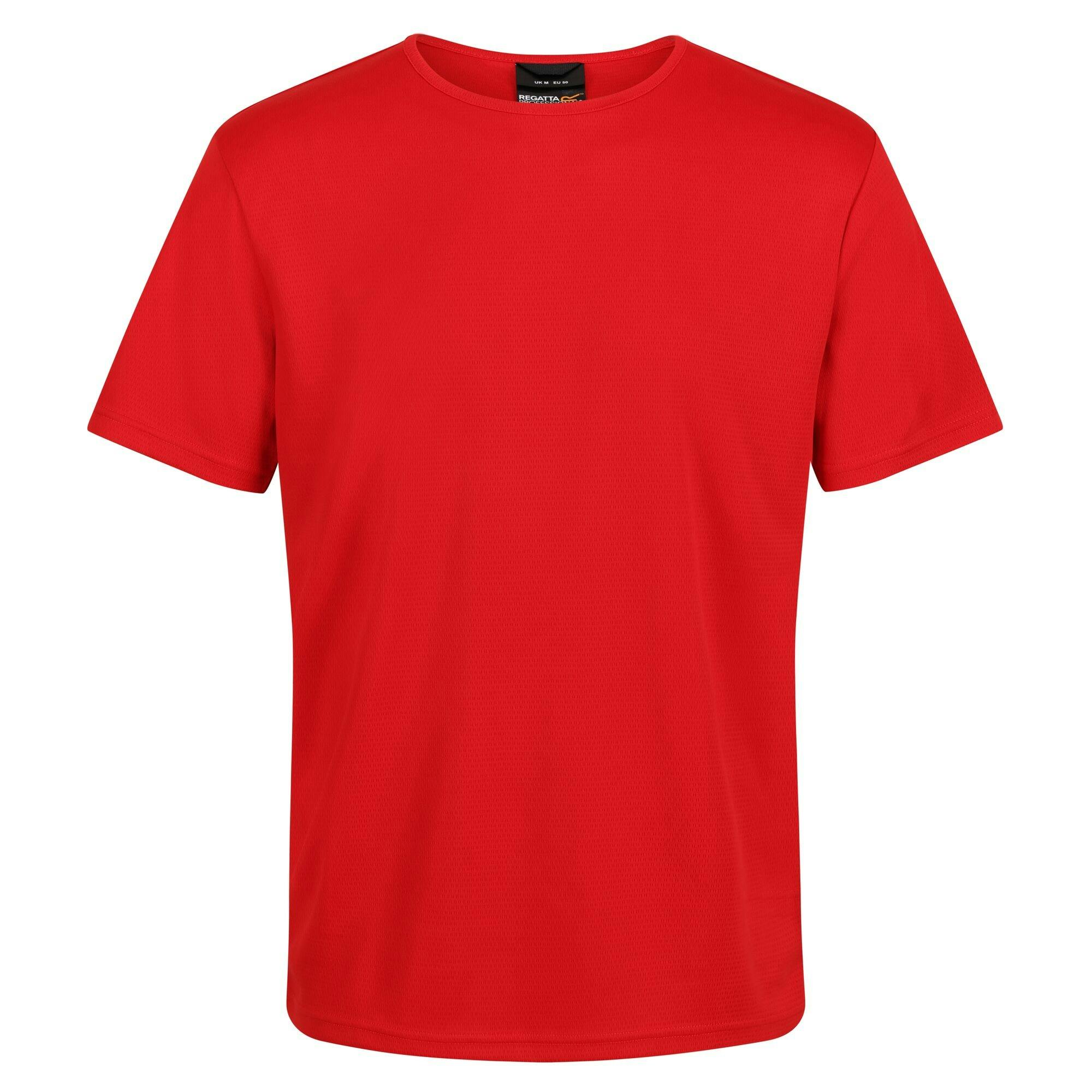 Regatta Men's Red Professional Reflective Moisture Wicking T-Shirt - Classic - Xs - Classic - 100% Polyester