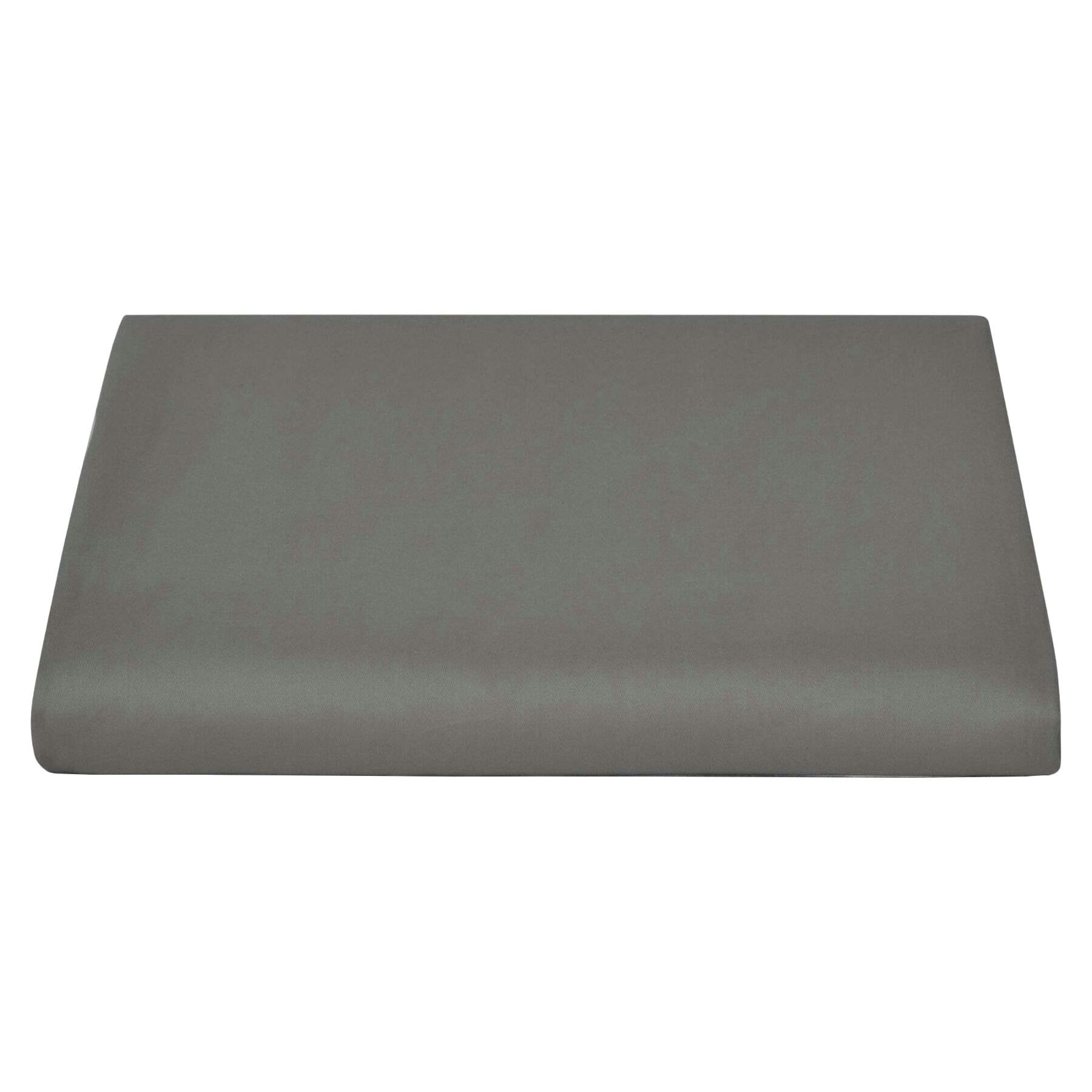 Belledorm Grey Sateen Flat Sheet - Platinum - Emperor - Platinum - 100% Cotton