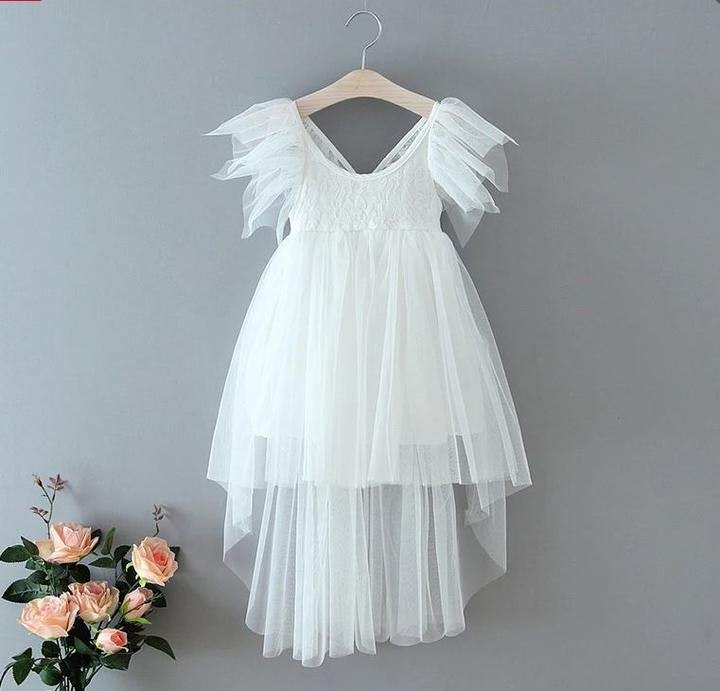 Uk Flower Girl Boutique Girls White Uk Flower Boutique Bohemian Serendipity Dress - As Seen In Vogue - 5/6 Years