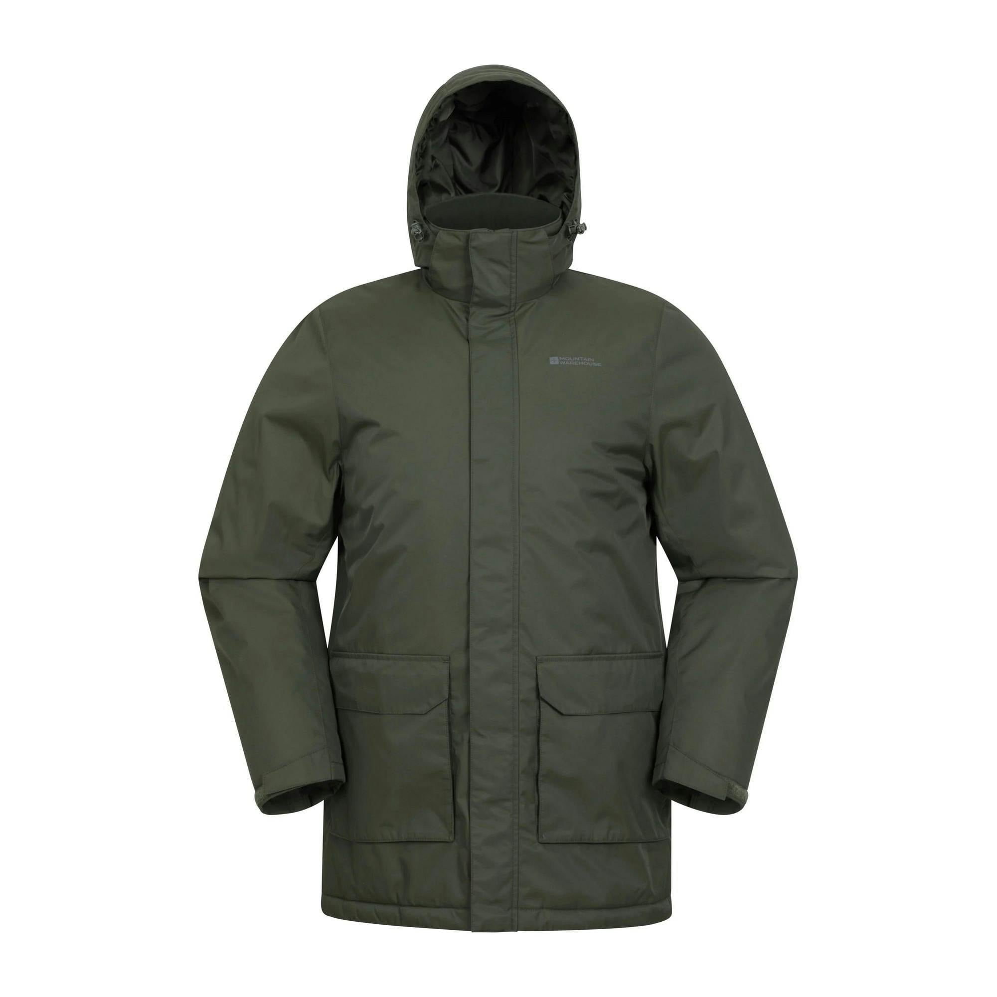 Mountain Warehouse Men's Green Ranger Padded Parka - Khaki - Xs - Khaki - 100% Polyamide