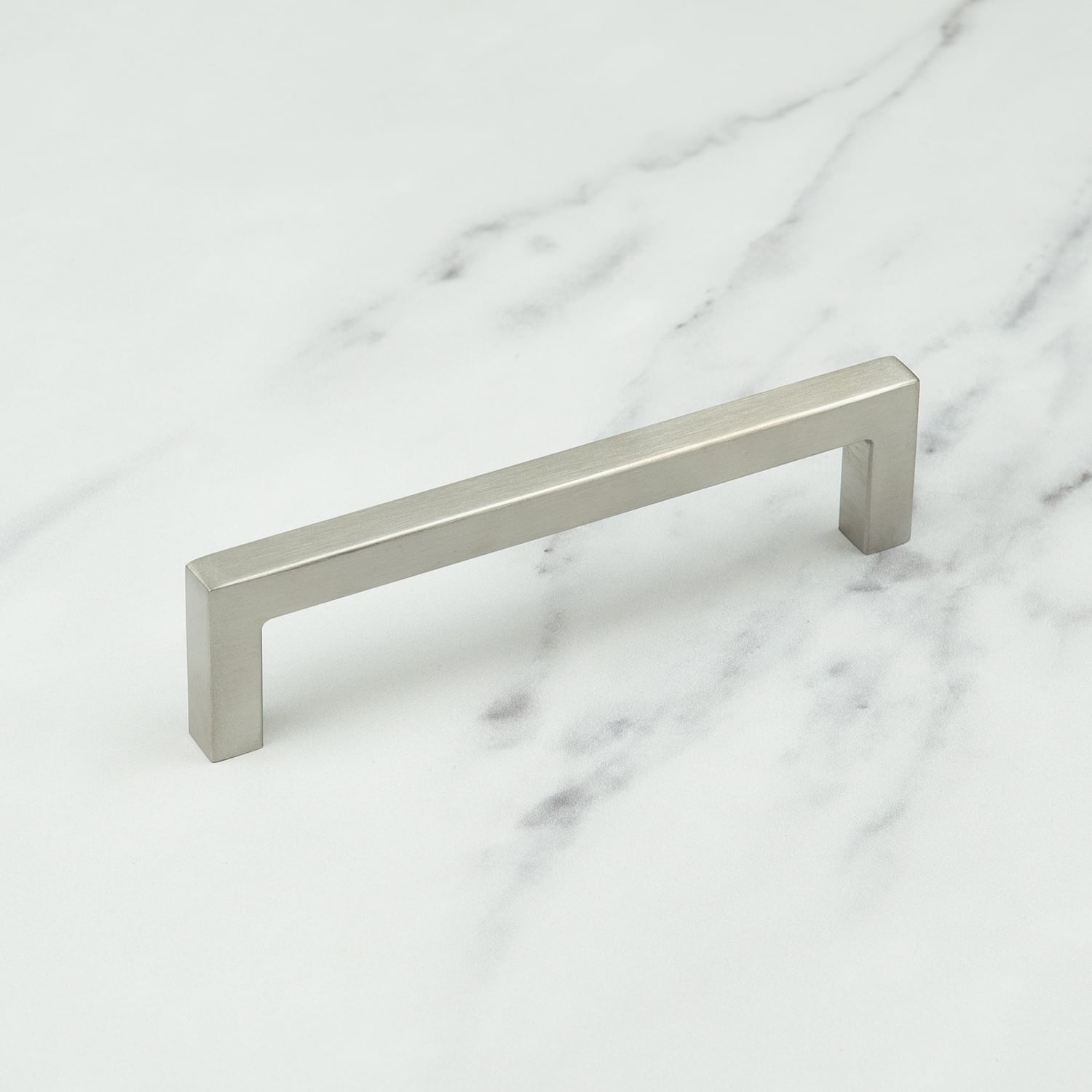 Rackhams Brushed Nickel Square Cabinet Handles - 128Mm Handle