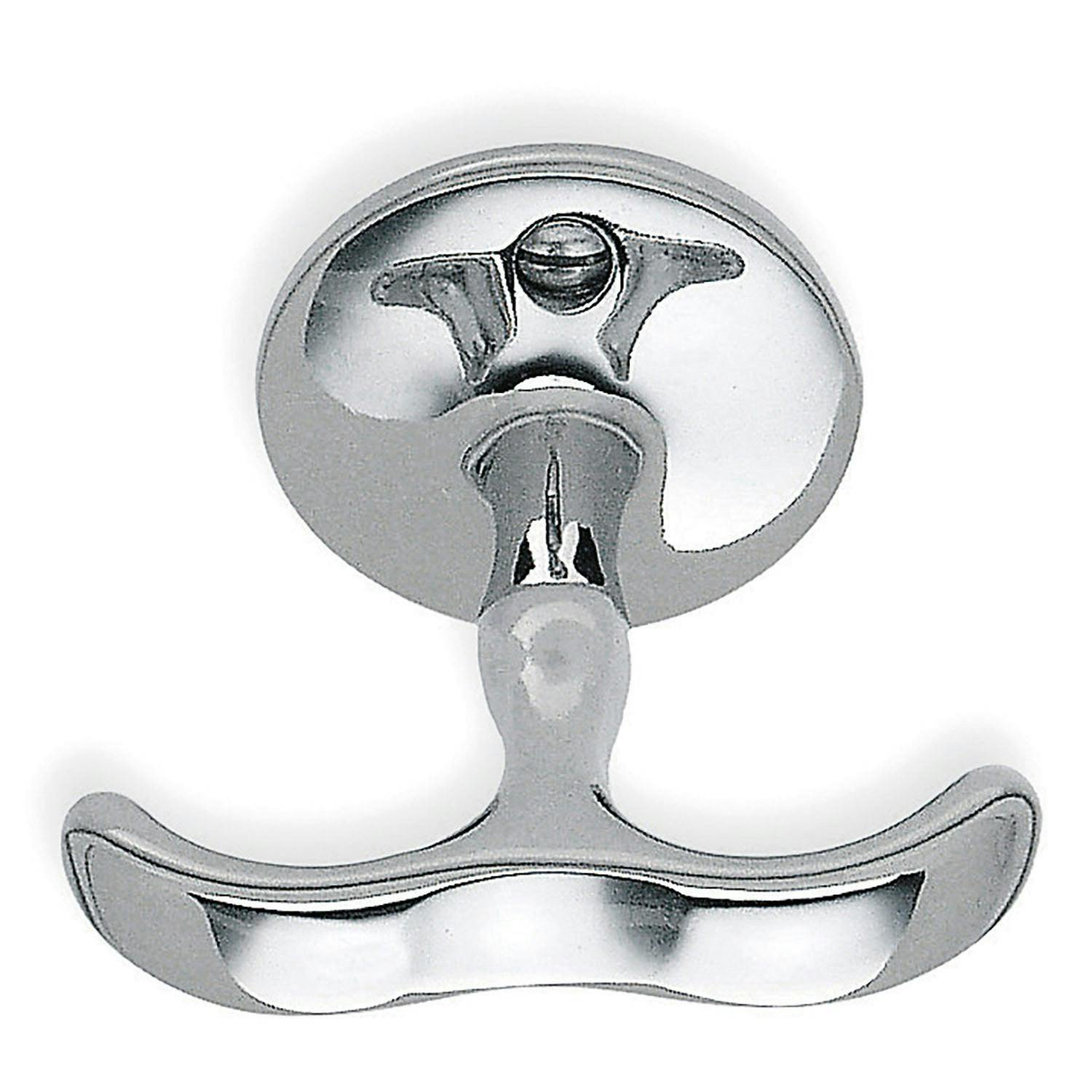 Rackhams Double Shelf Hook In Polished Chrome, Height 56 Mm