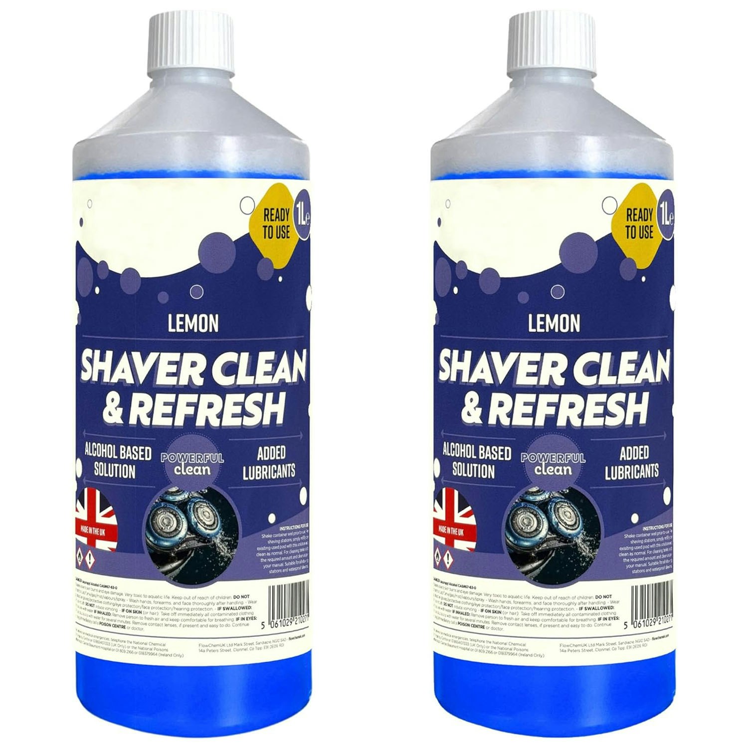 Storm Trading Group 1 Litre Shaver Cleaning Refill Fluid Handy Size Bathroom Bottle Clean & Renew Cartridge - 1 X