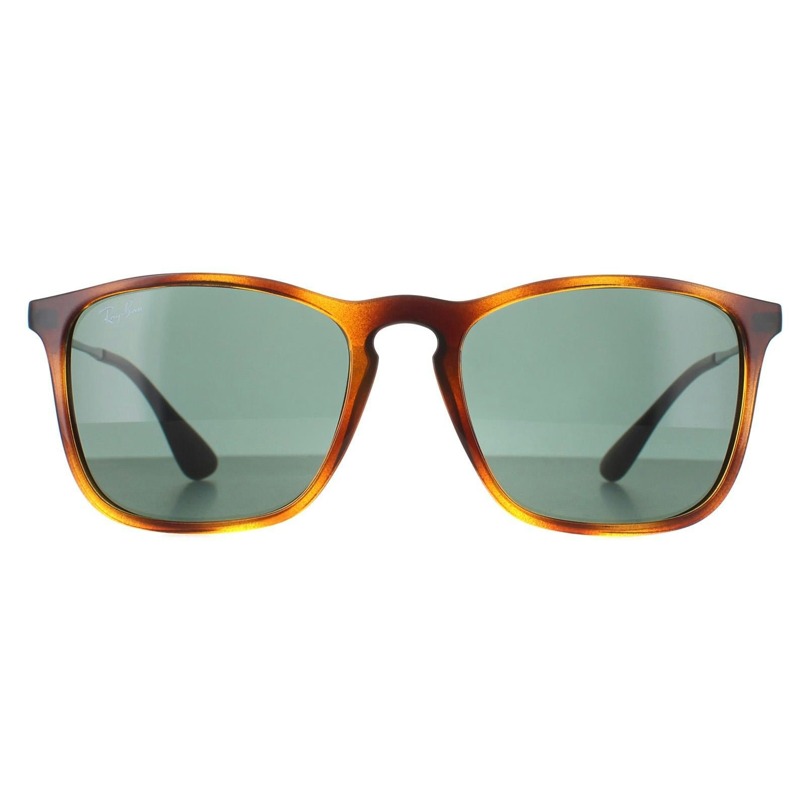 Ray-Ban Men's Green Sunglasses Chris 4187 710/71 Tortoise & Gunmetal