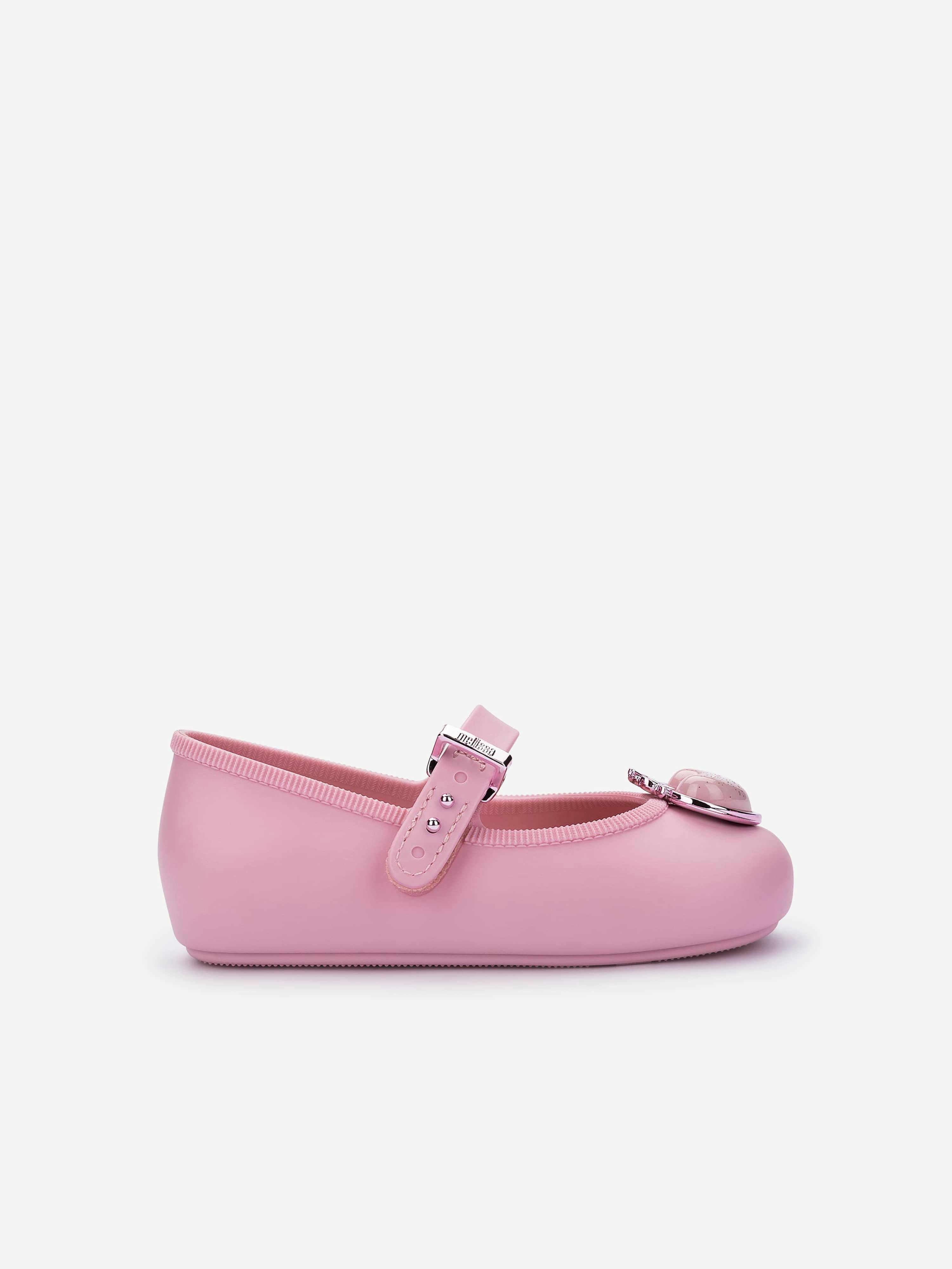 Mini Melissa Girls Pink Soft Ballerina Princess Shoes In - Multicoloured - Eu 22 - 23 Uk 6