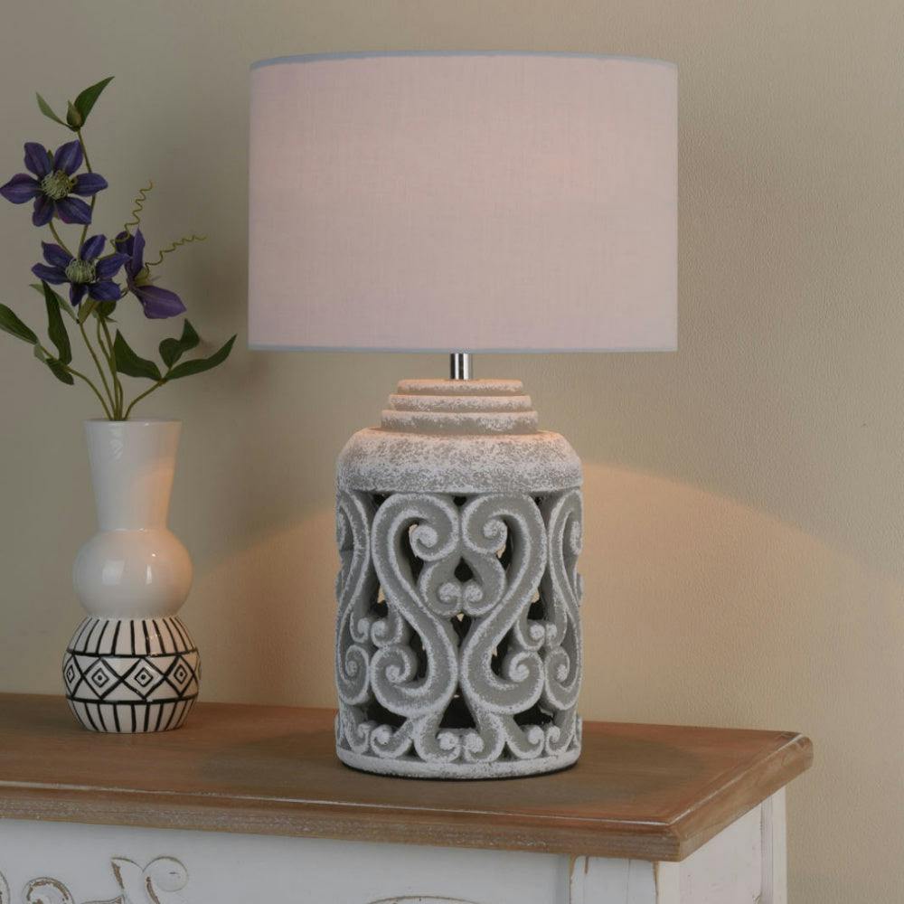 Pagazzi Lighting Grey Blythe Table Lamp