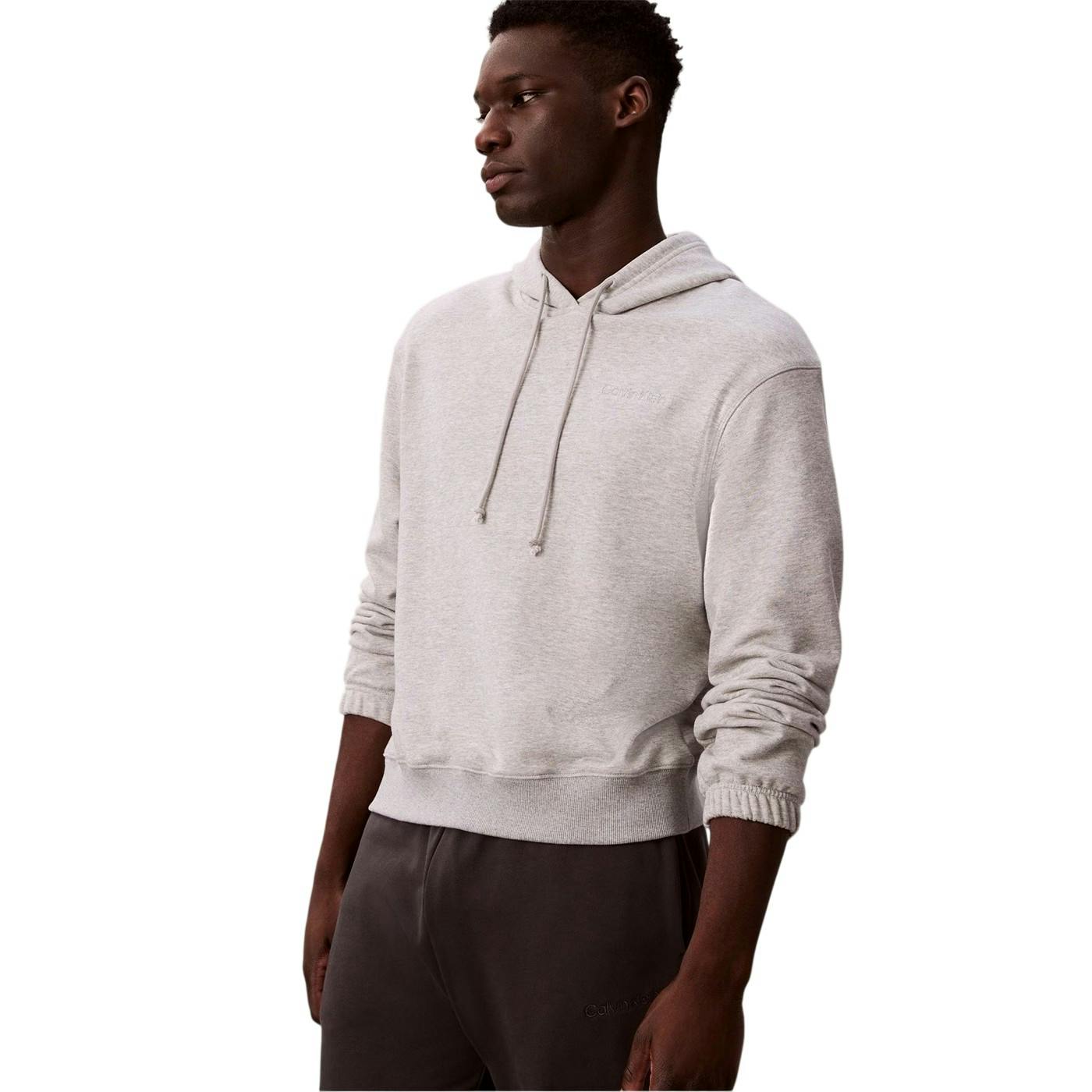 Calvin Klein Men's Grey Logo Regular Sweatshirt - Heather - M - Heather - 85% Cotton/15% Pes