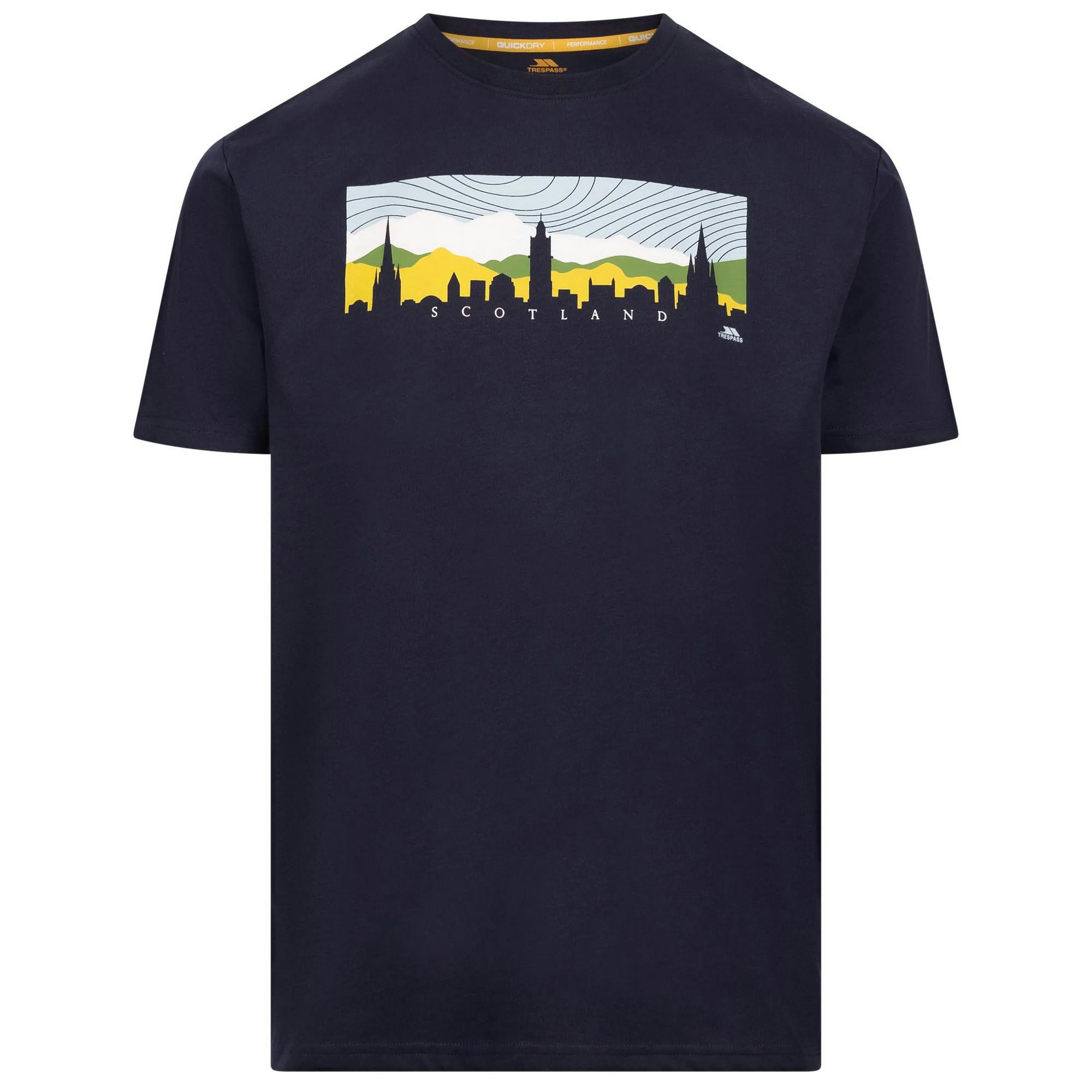 Trespass Men's Adon Round Neck T-Shirt - Navy - Xs - Navy - 60% Cotton/40% Polyester