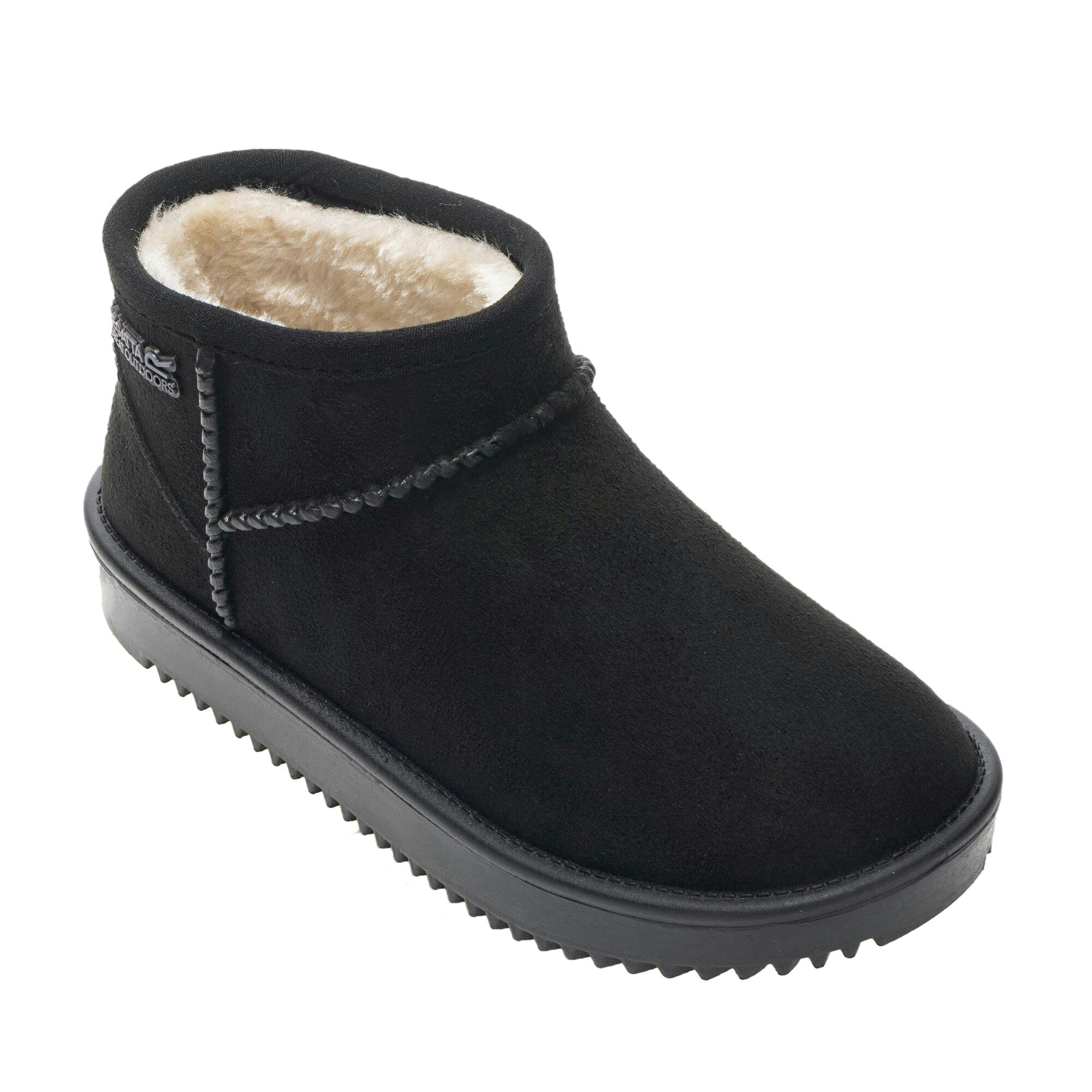 Regatta Black Kids Risley Waterproof Winter Boots - 12 Uk Child - 100% Mixed