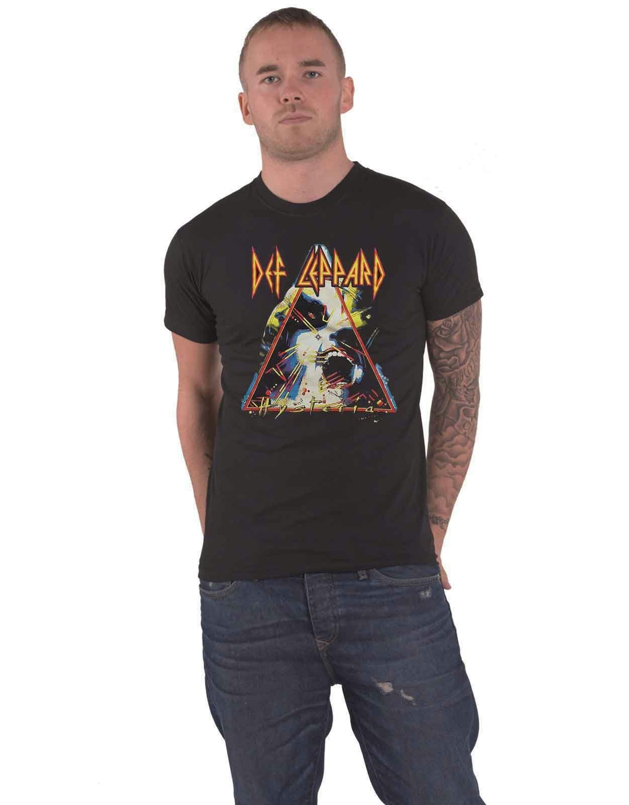Paradiso Clothing Unisex Black Paradiso Def Leppard Hysteria T Shirt - S