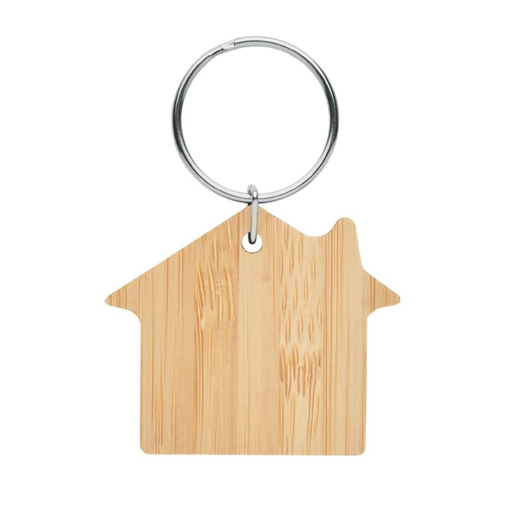 Midocean Houseboo House Bamboo Keyring - Wood - One Size - Wood